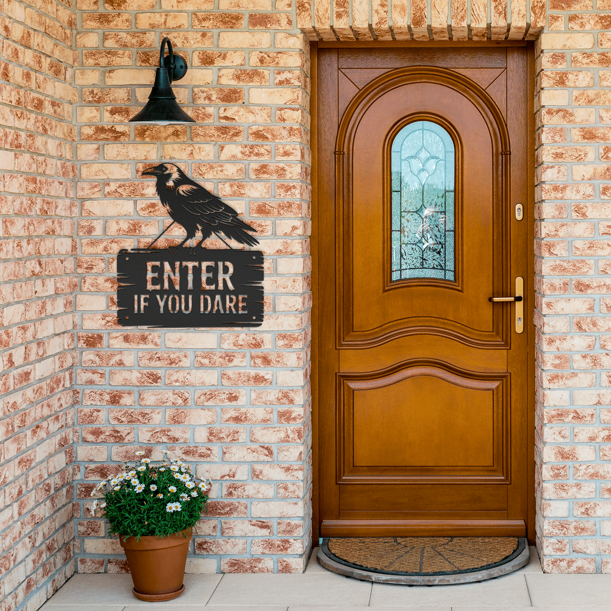 Enter If You Dare Metal Sign - Cool Metal Signs