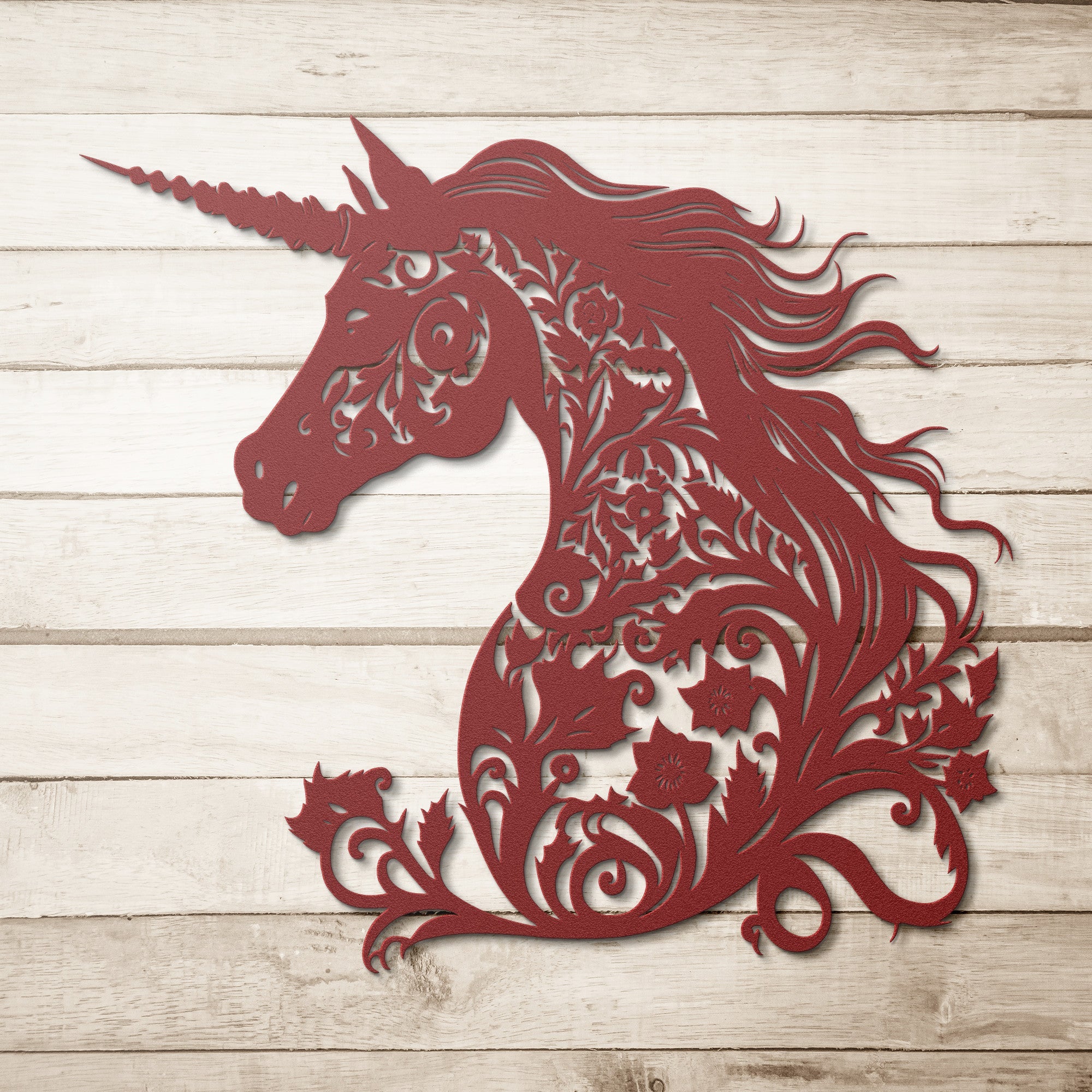 Floral Unicorn Sign - Cool Metal Signs