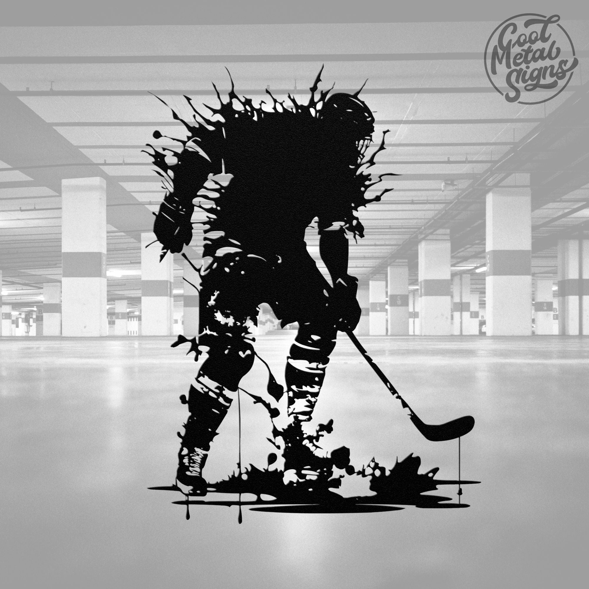 Hockey Metal Portrait - Cool Metal Signs