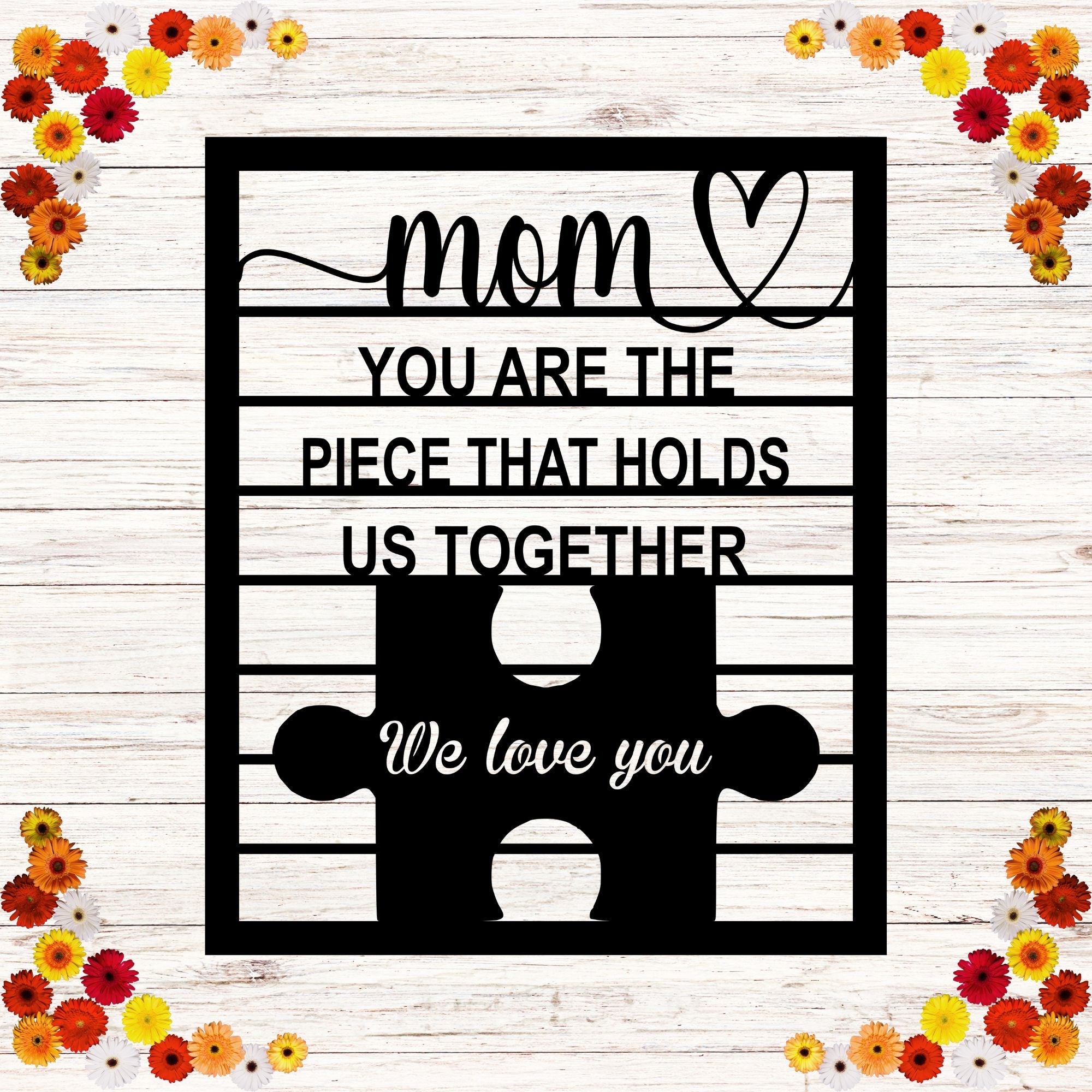 Mom Puzzle Sign - Cool Metal Signs