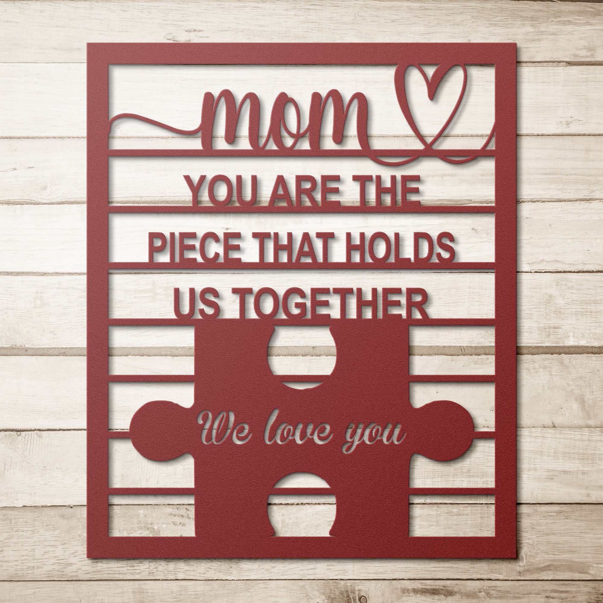 Mom Puzzle Sign - Cool Metal Signs