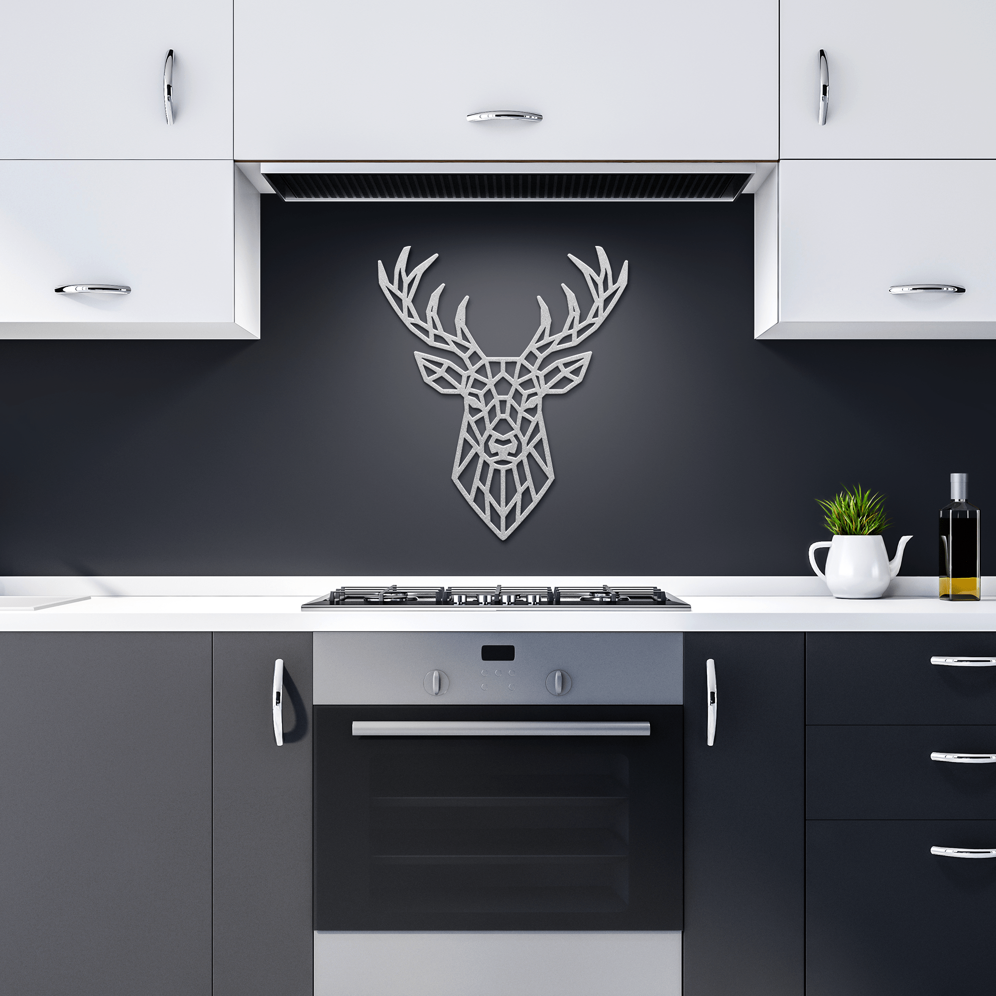 Mosaic Stag Metal Sign - Cool Metal Signs