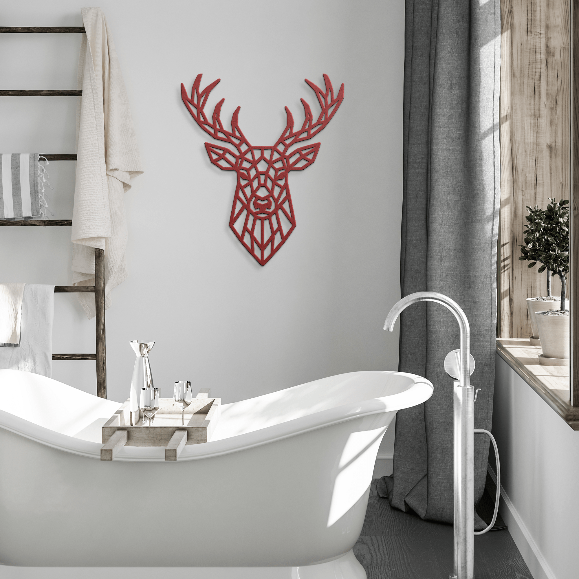 Mosaic Stag Metal Sign - Cool Metal Signs