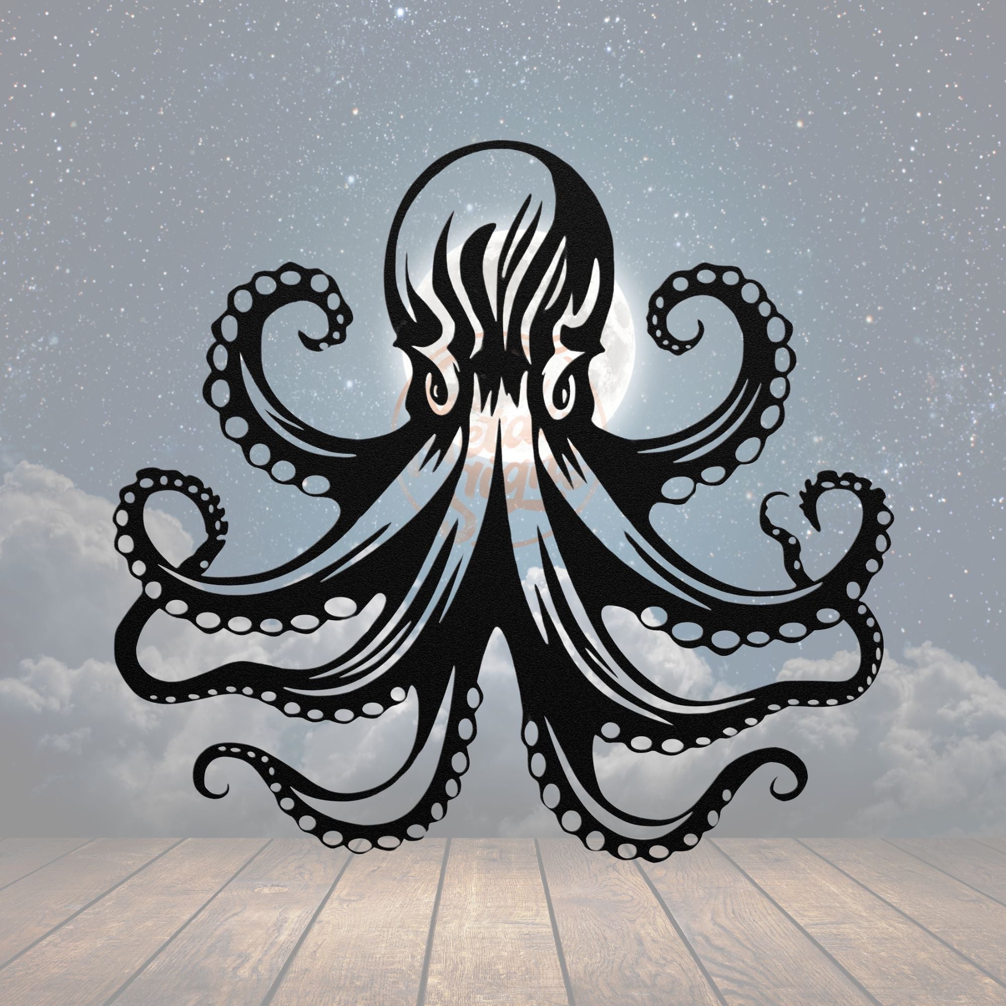 Octopus Metal Sign - Cool Metal Signs