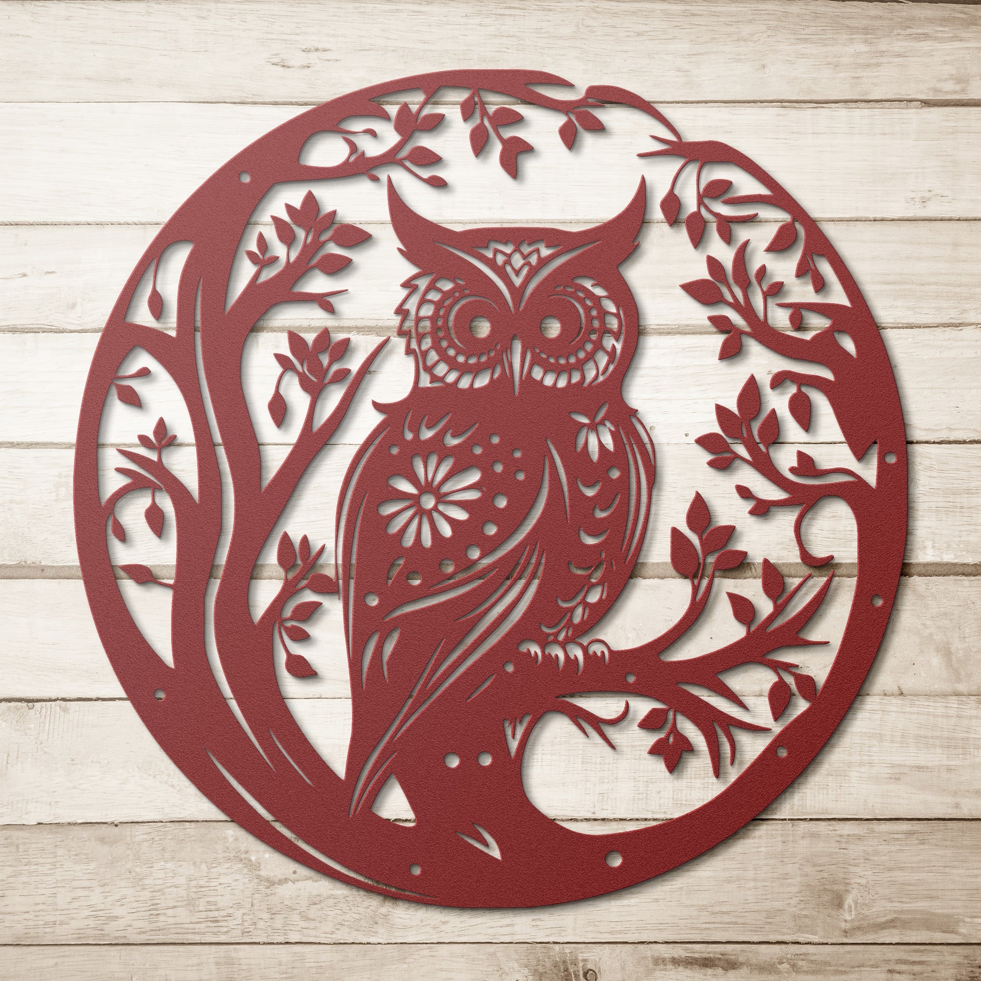 Owl In the Tree Sign - Cool Metal Signs