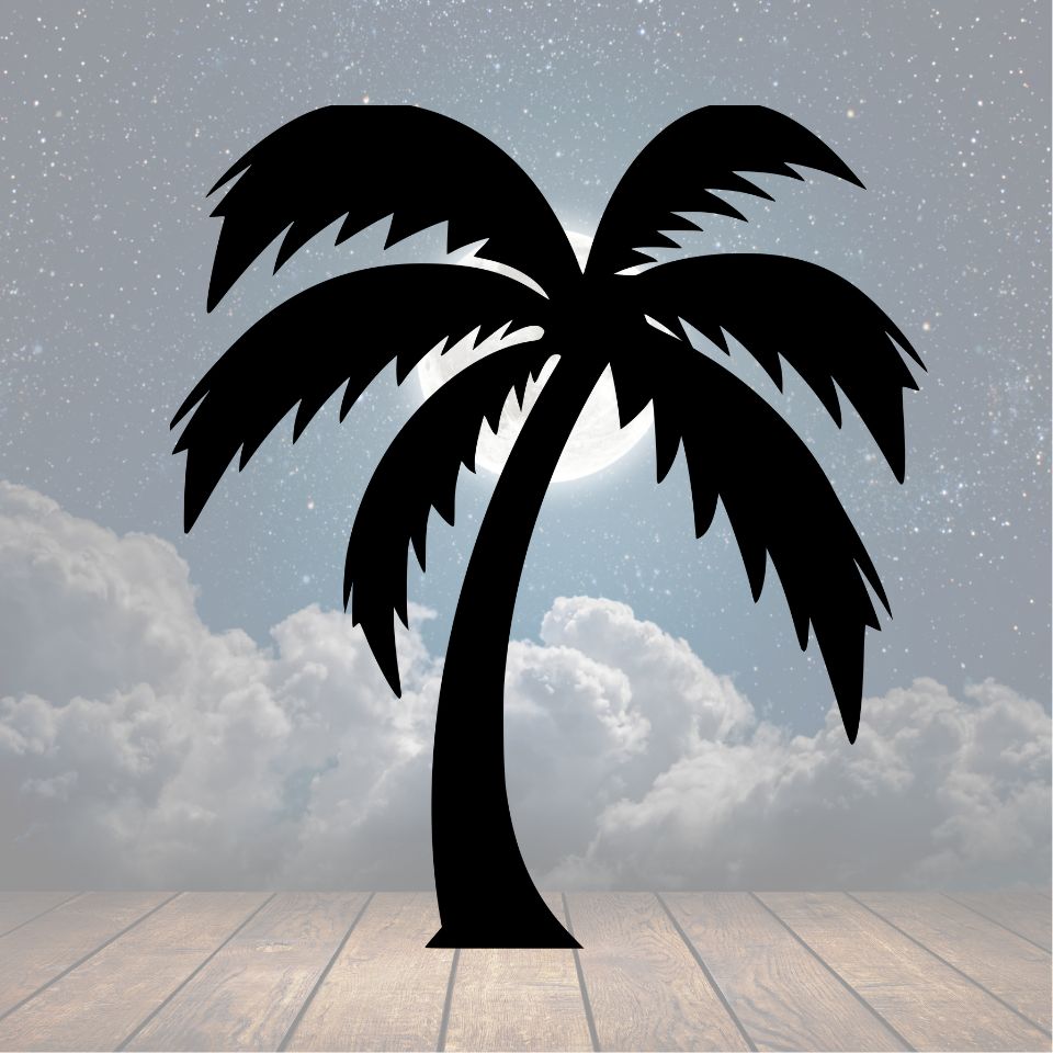 Palm Tree Metal Sign - Cool Metal Signs