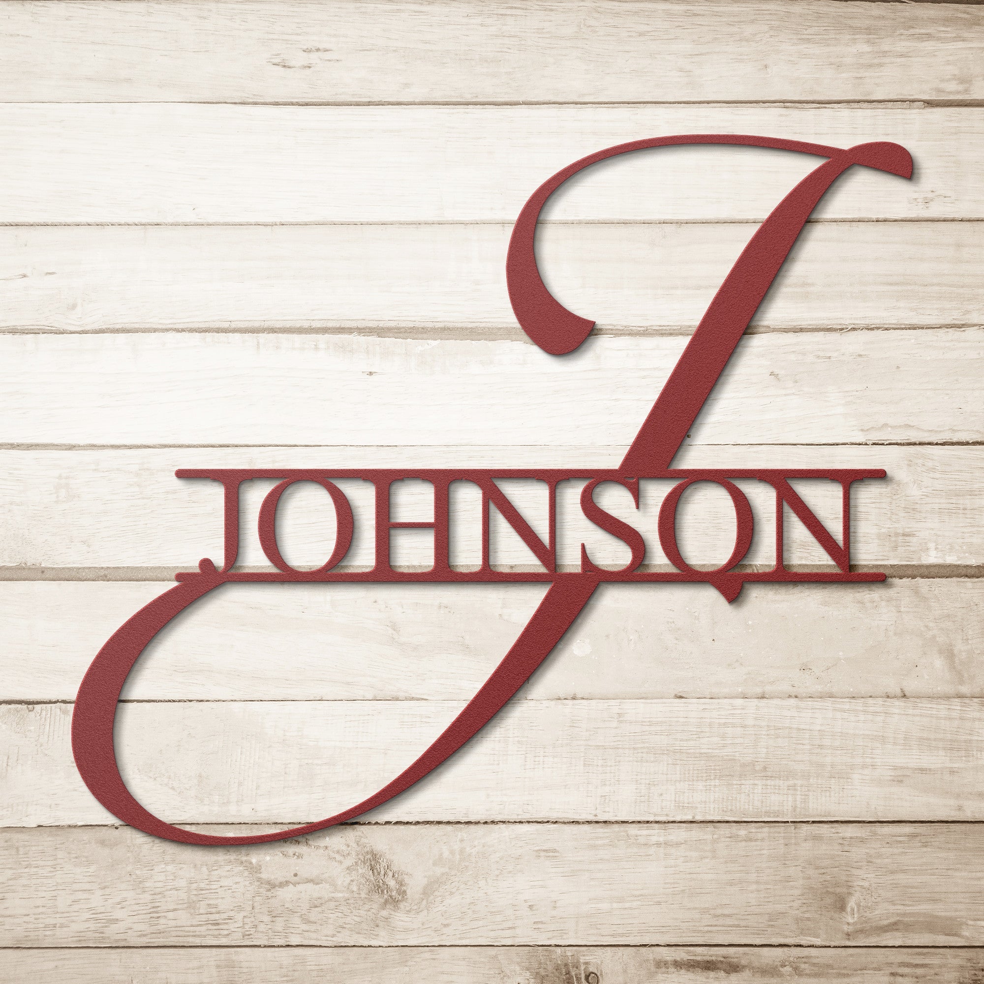 Personalized Calligraphy Monogram Sign - Cool Metal Signs