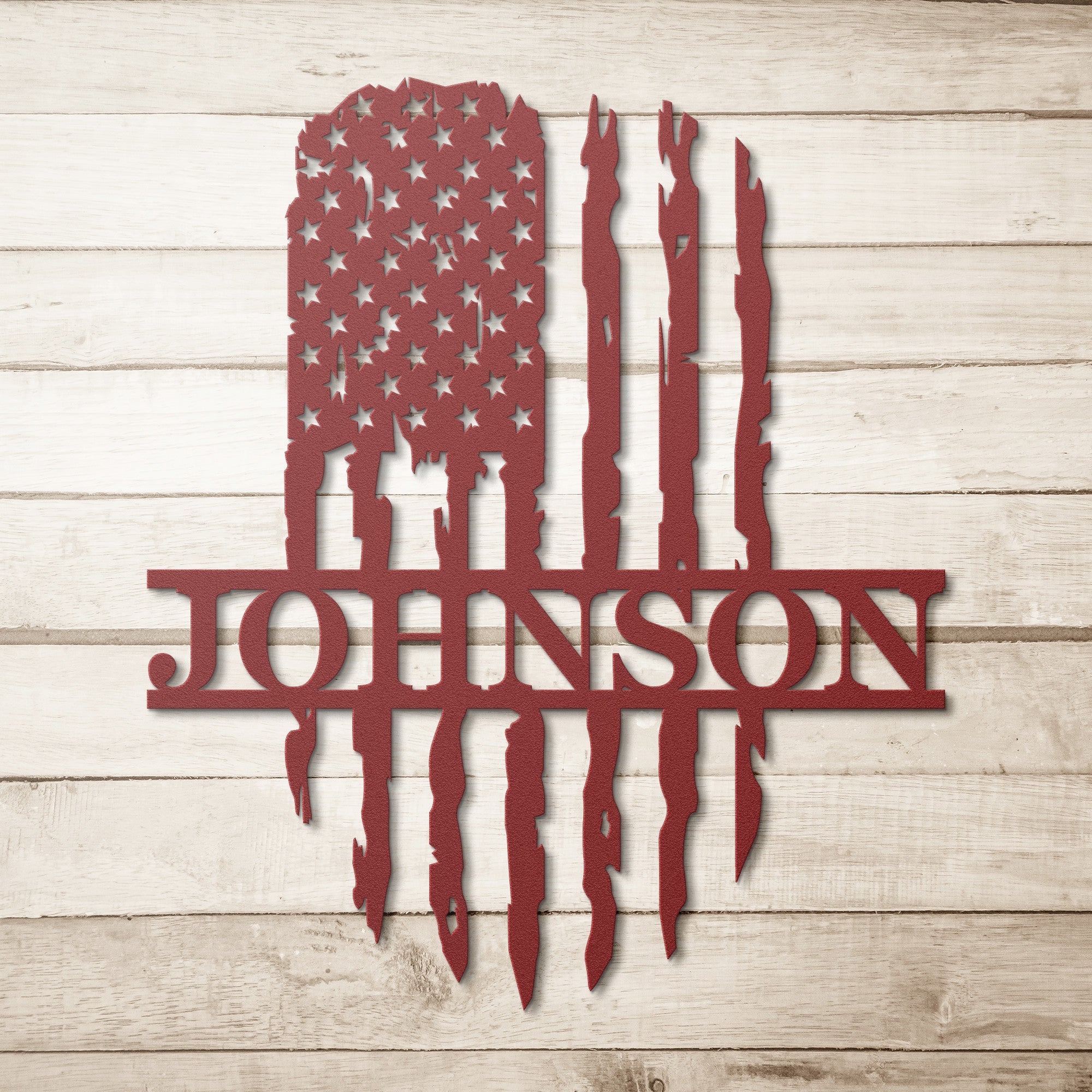 Personalized Distressed Flag - Cool Metal Signs