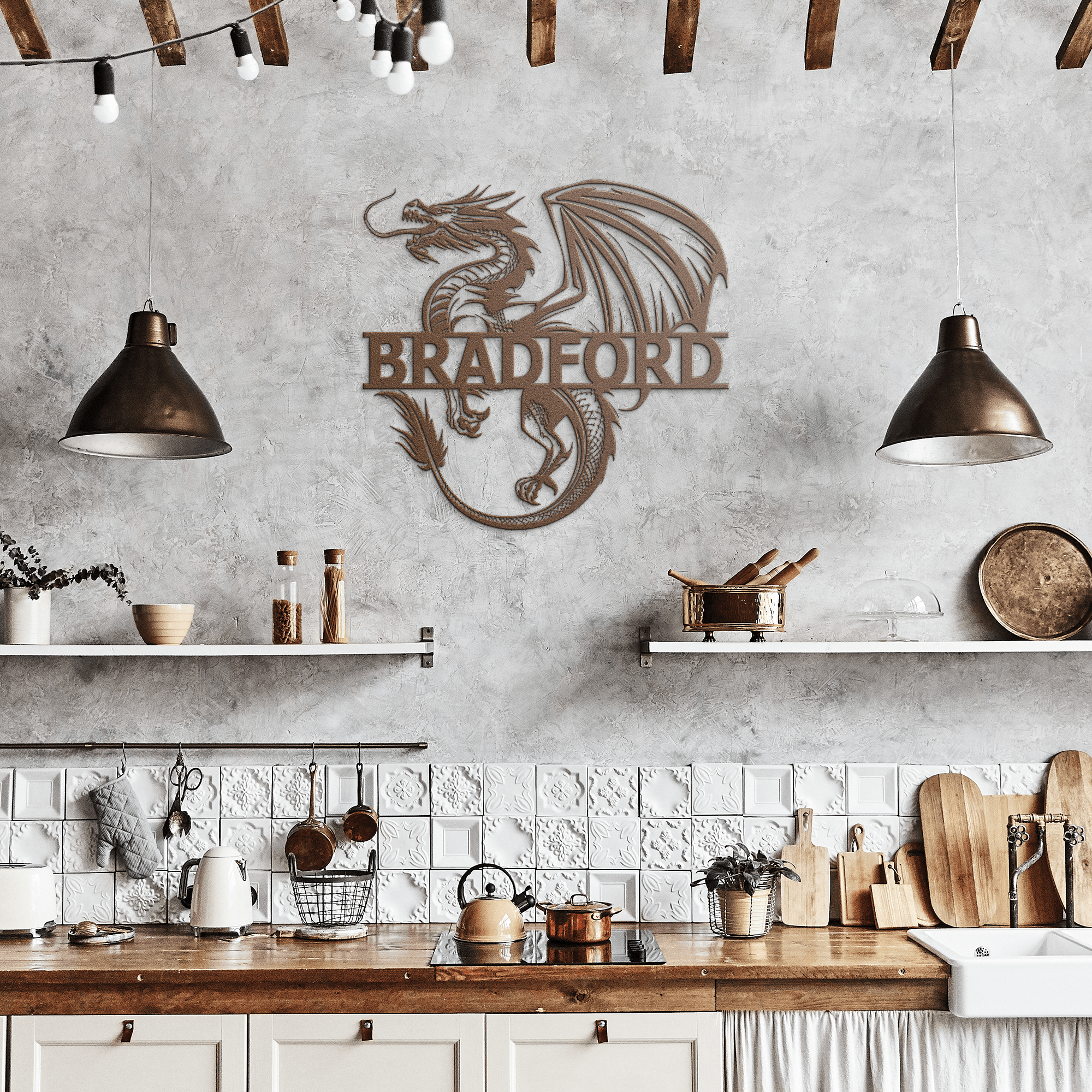 Personalized Dragon Sign - Cool Metal Signs