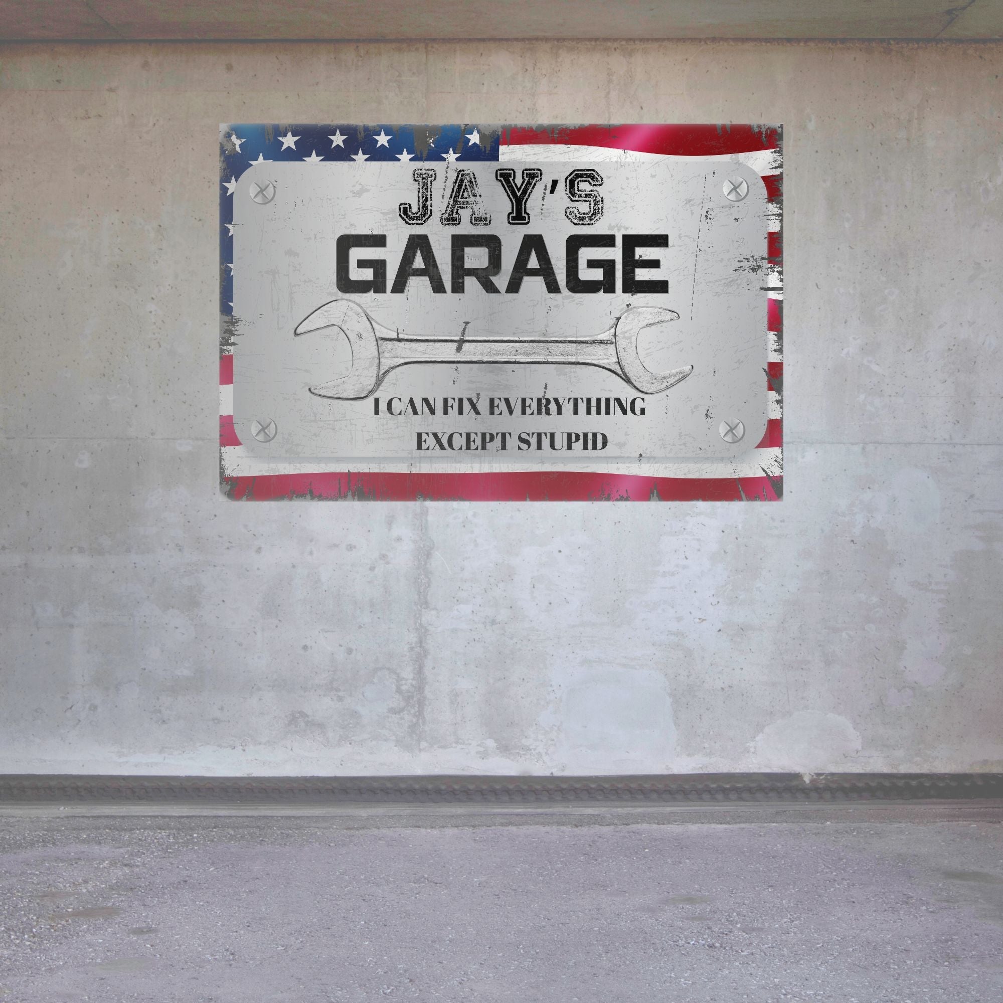 Personalized Garage Metal Print - Cool Metal Signs