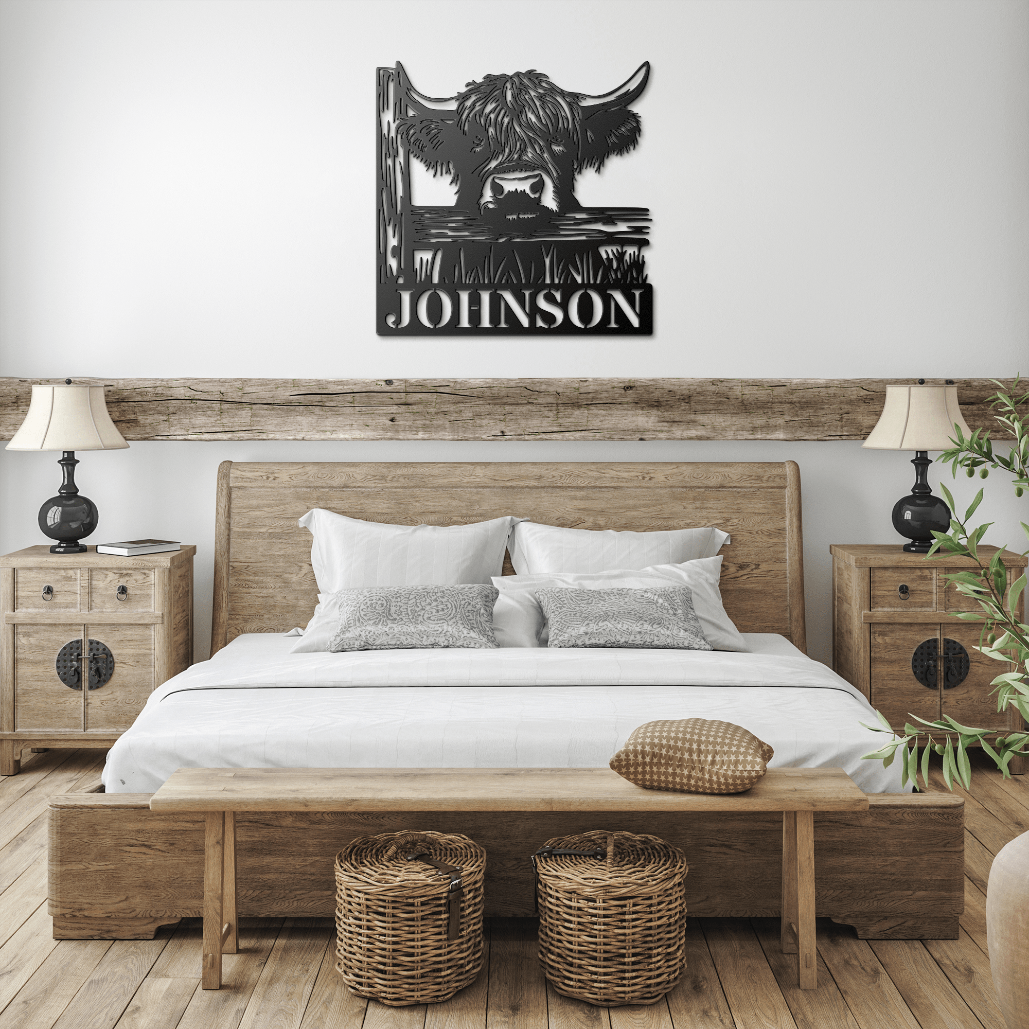 Personalized Highland Cow Metal Sign - Cool Metal Signs