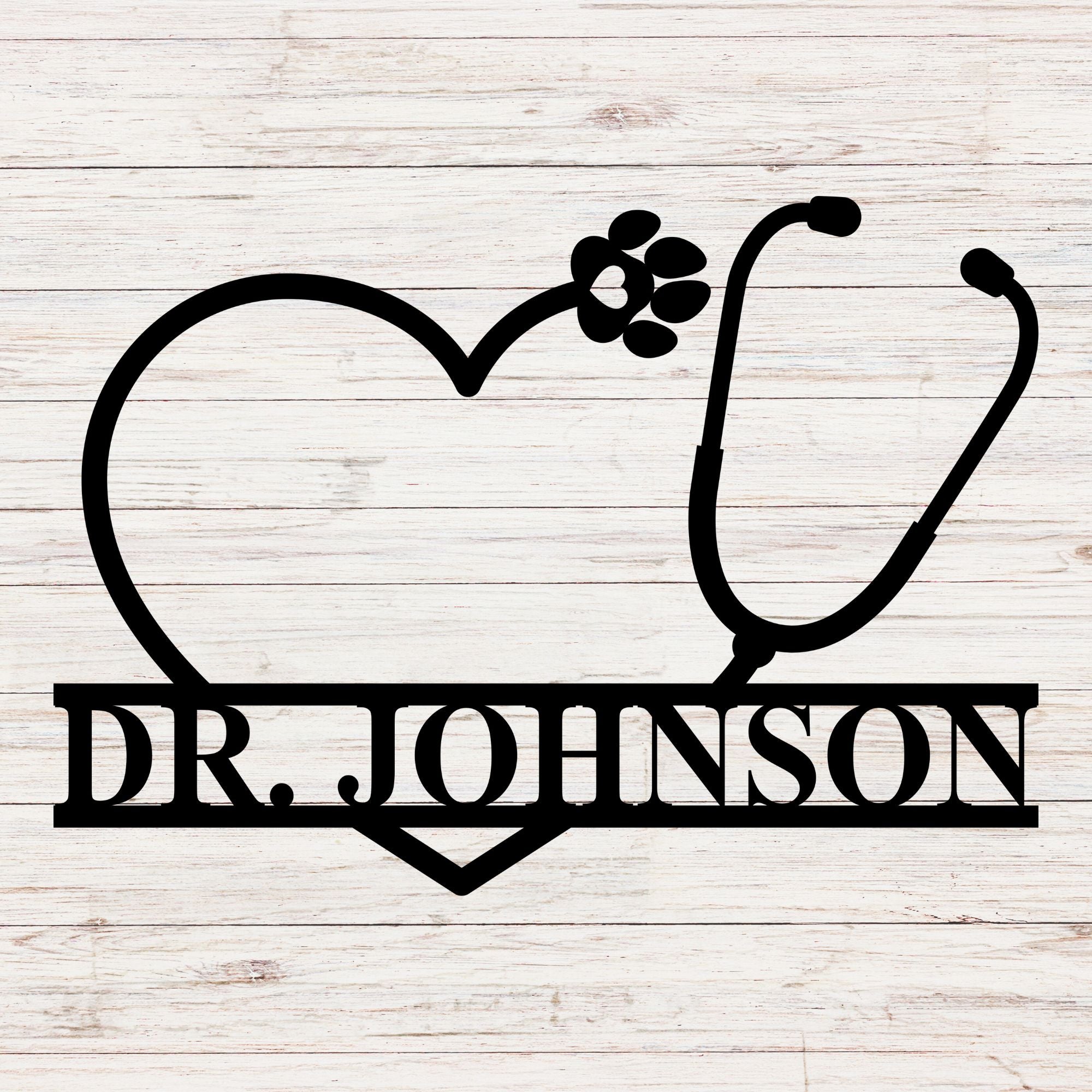 Personalized Veterinarian Sign - Cool Metal Signs