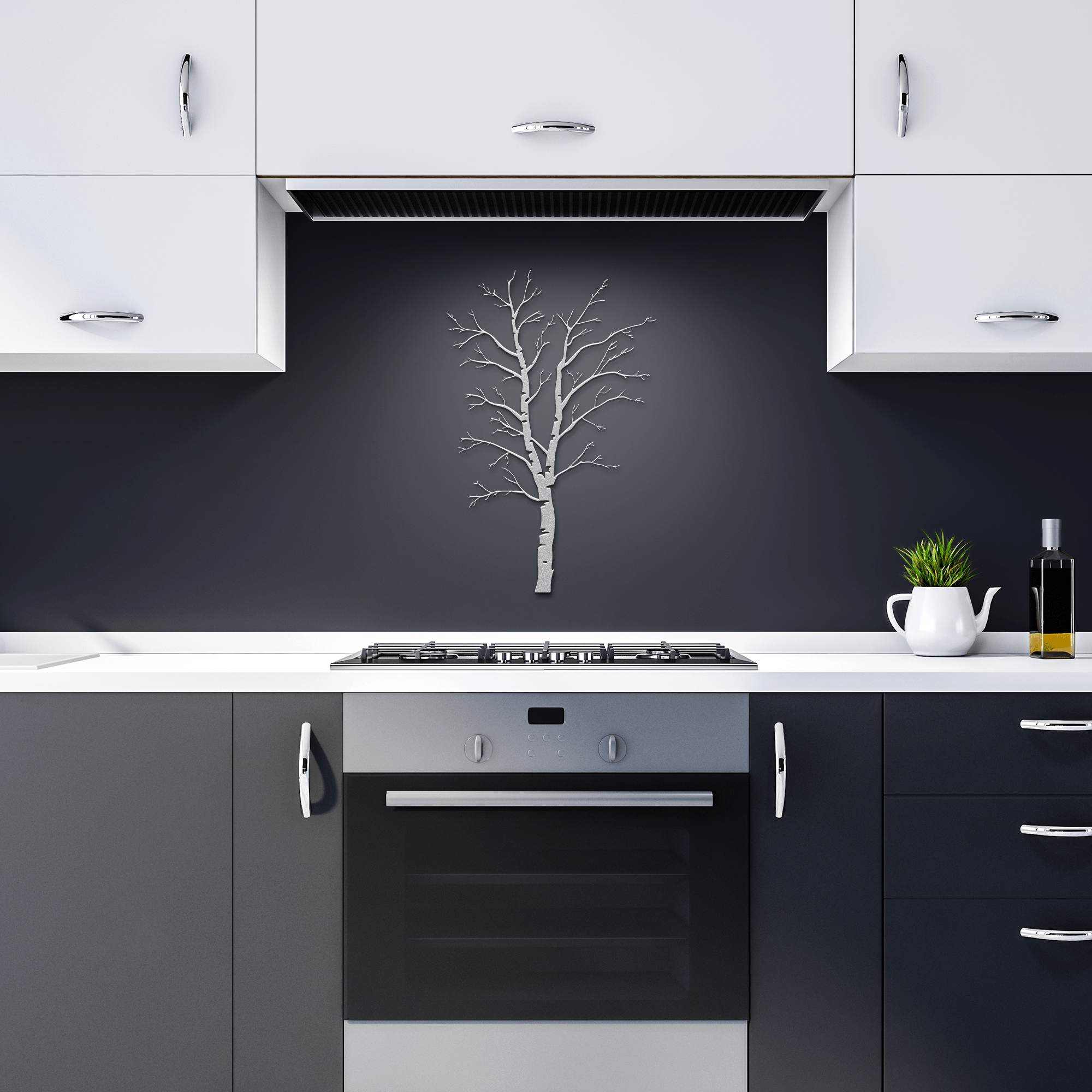 Single Bare Tree Metal Sign - Cool Metal Signs