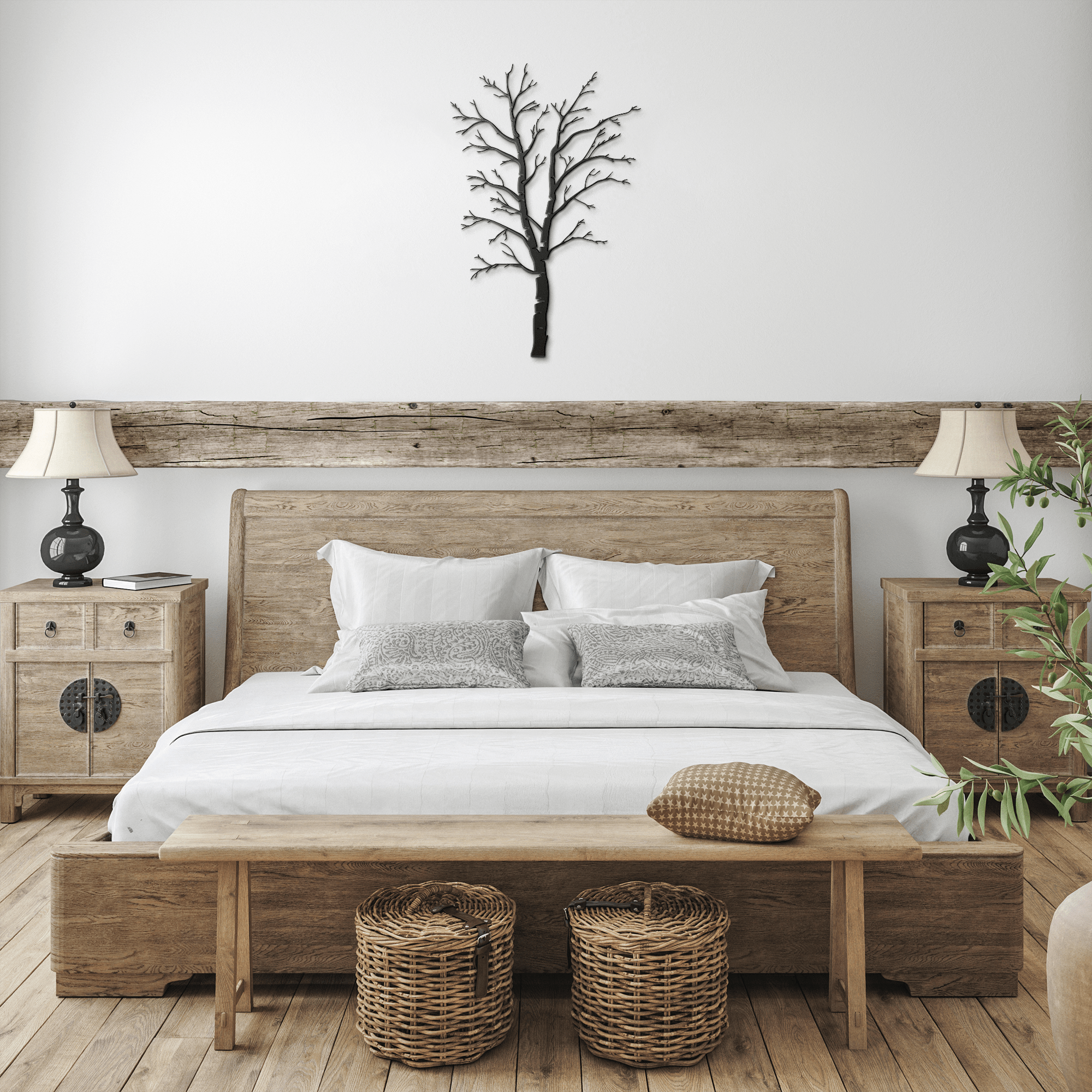 Single Bare Tree Metal Sign - Cool Metal Signs