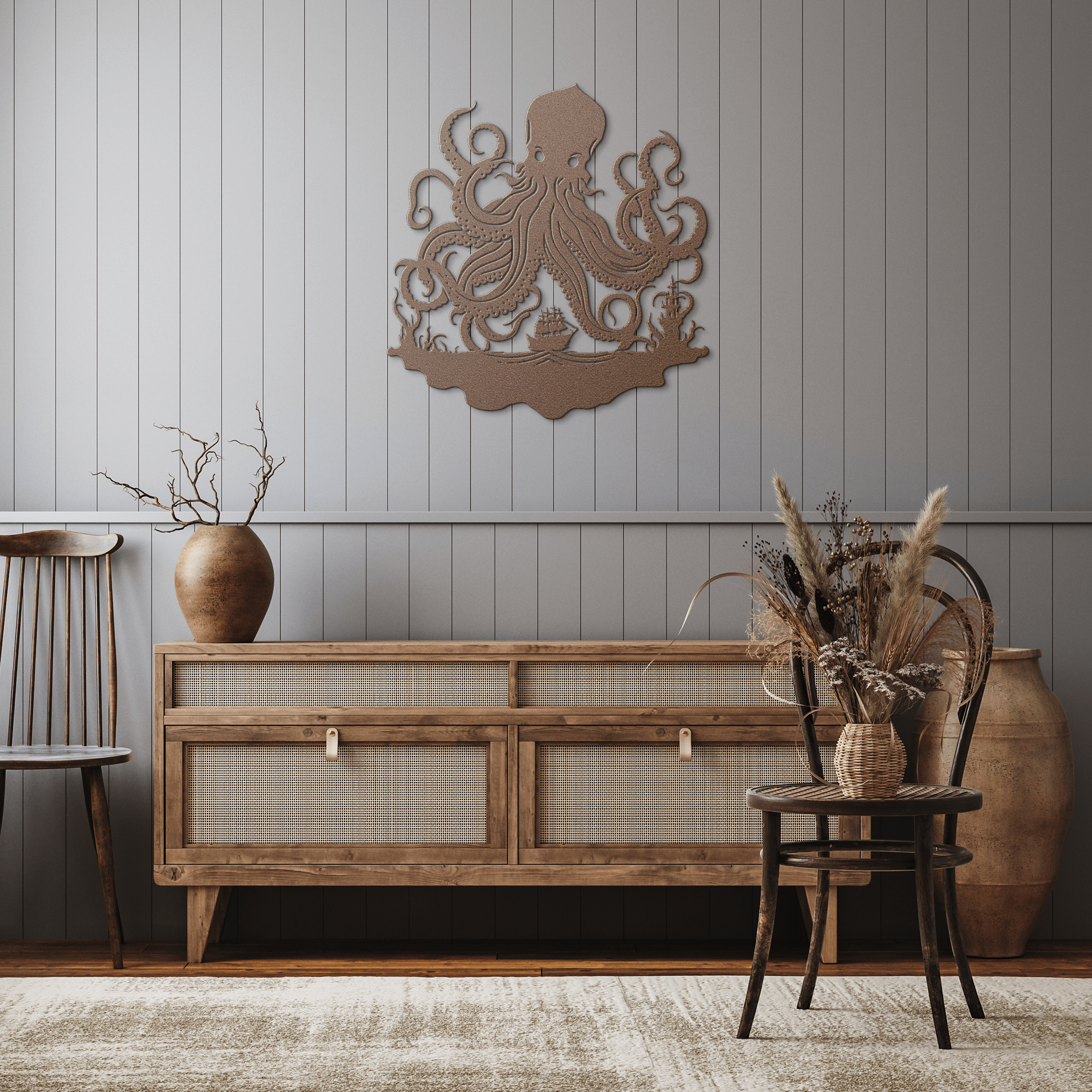 The Kraken Metal Sign - Cool Metal Signs