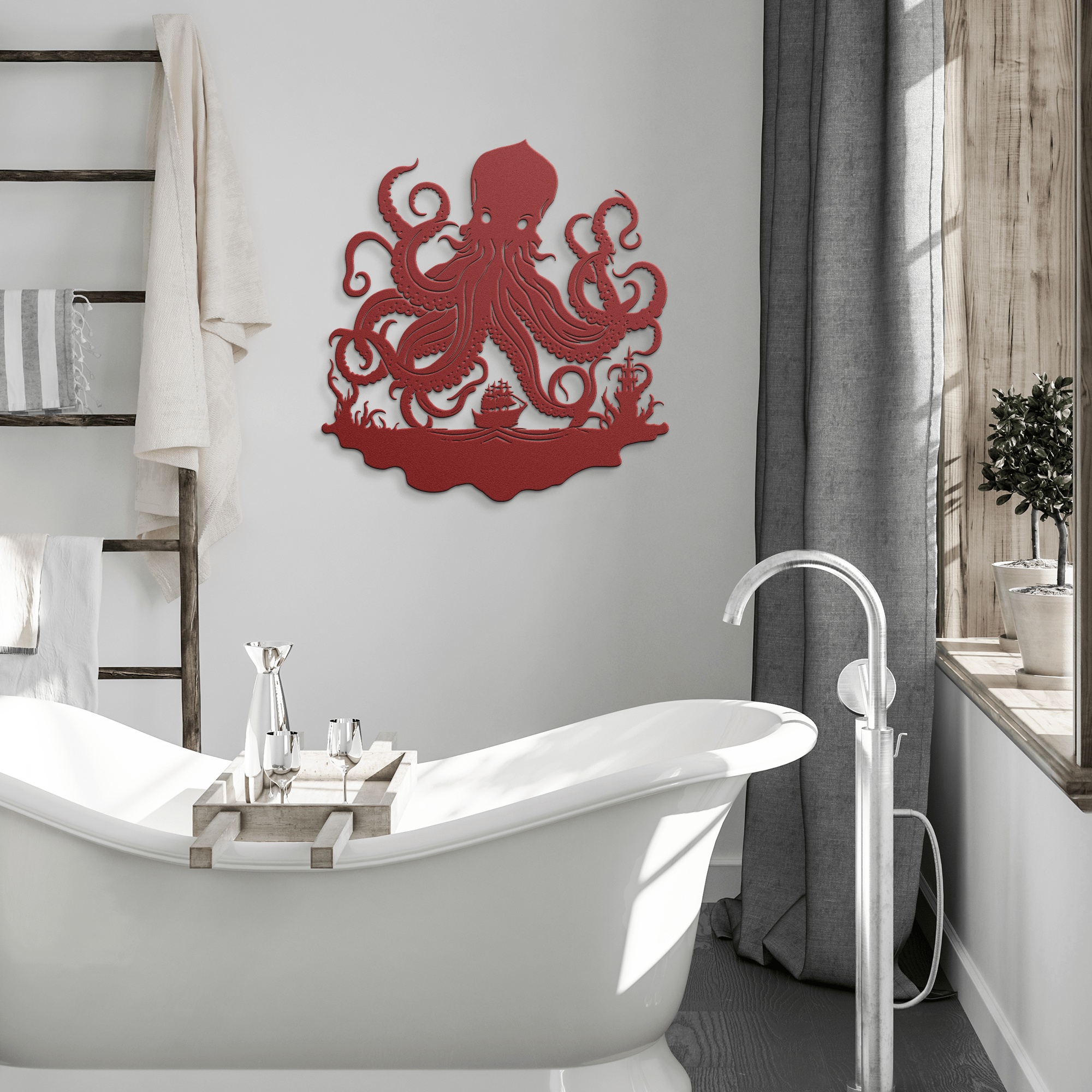 The Kraken Metal Sign - Cool Metal Signs