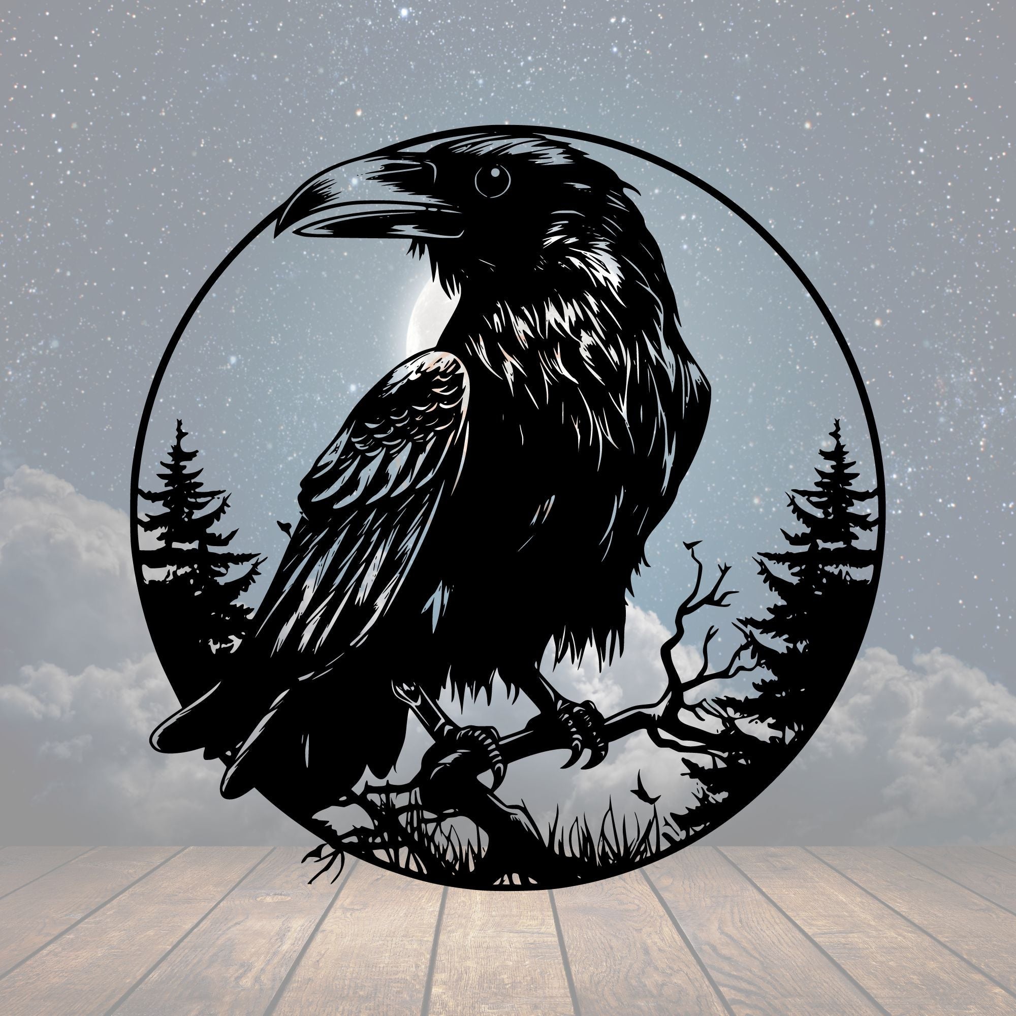 The Round Raven - Cool Metal Signs