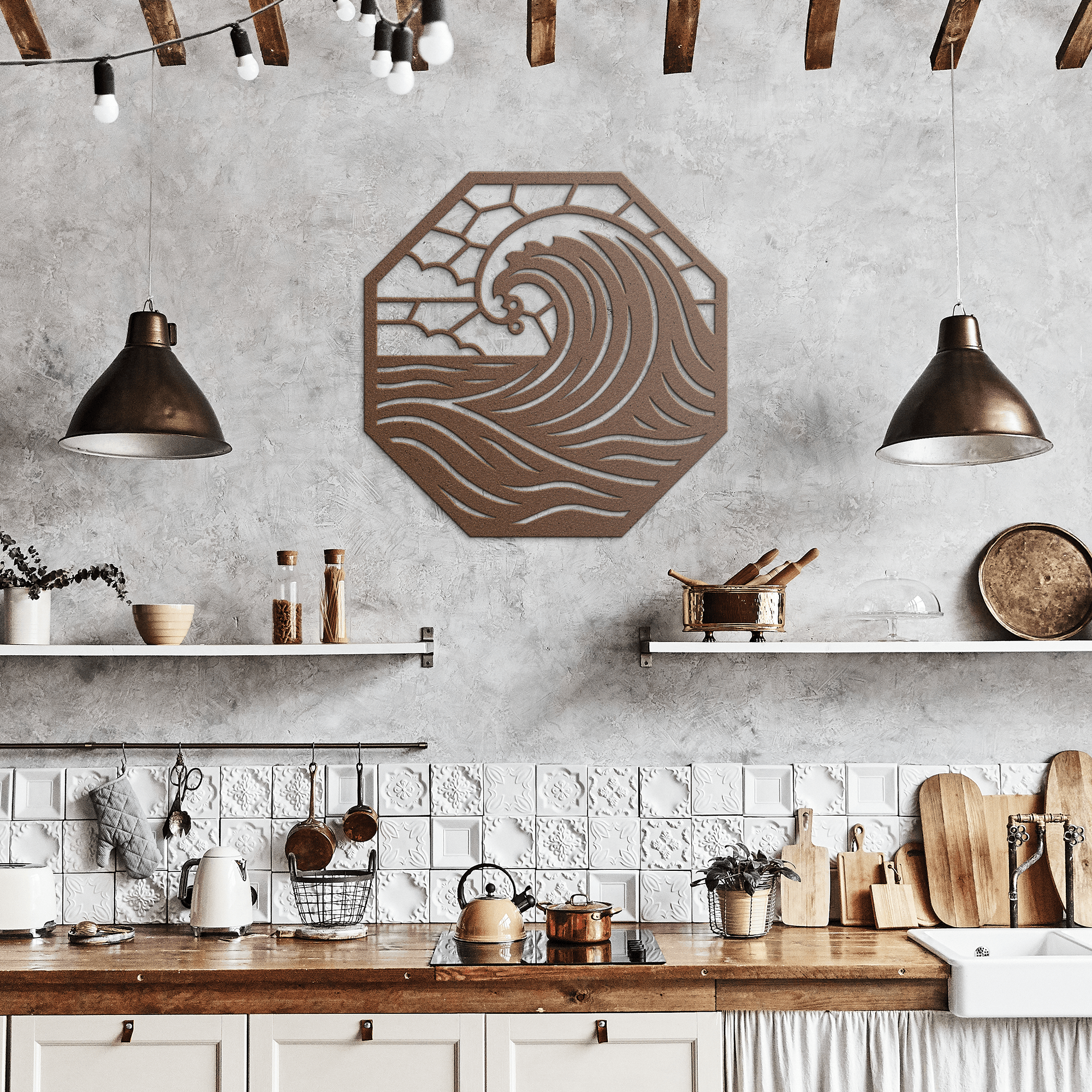 Wave Harmony Metal Sign - Cool Metal Signs