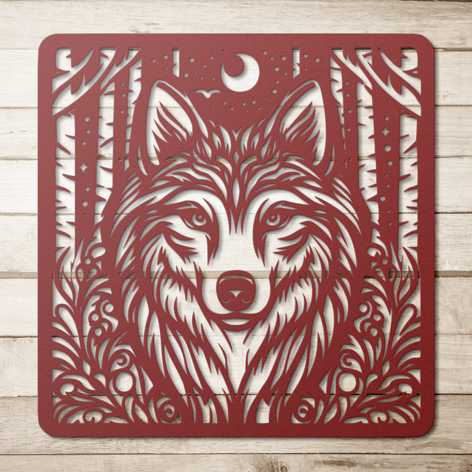 Wolf Portrait Metal Sign - Cool Metal Signs