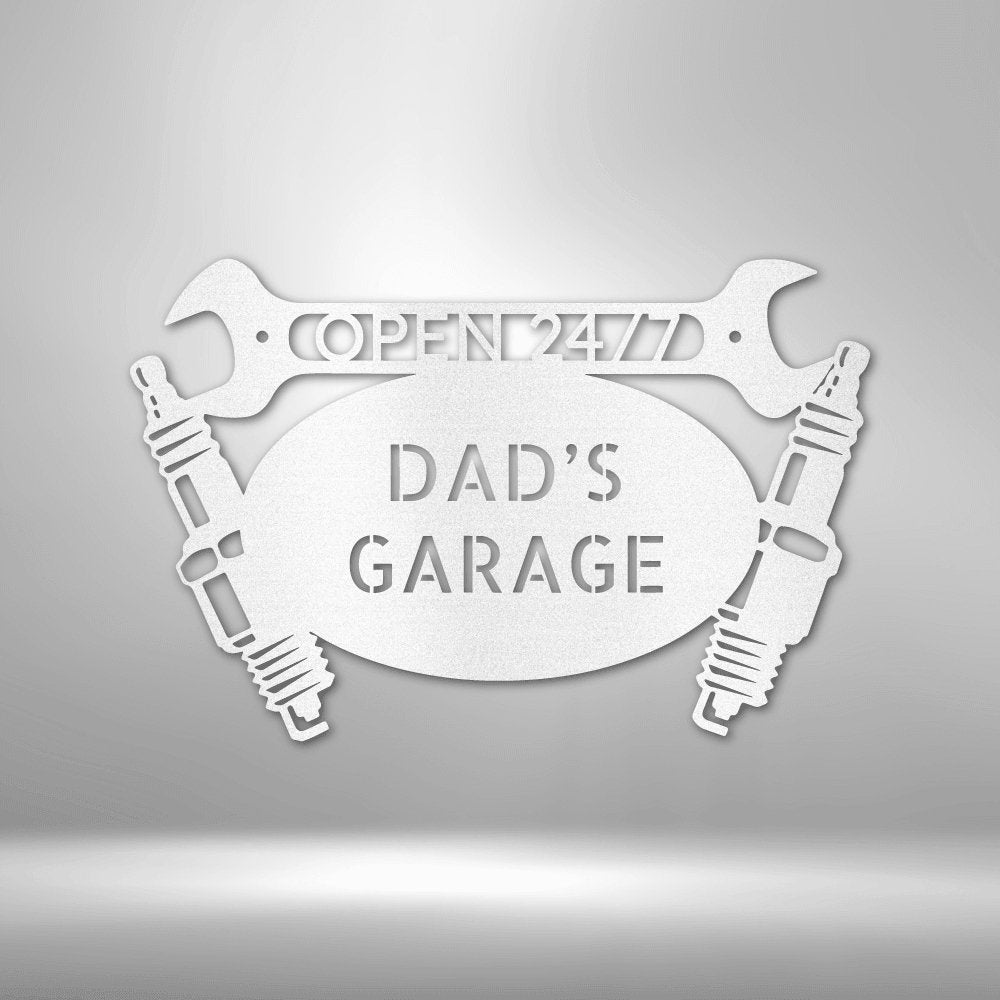 Car Garage Monogram - Steel Sign - Cool Metal Signs