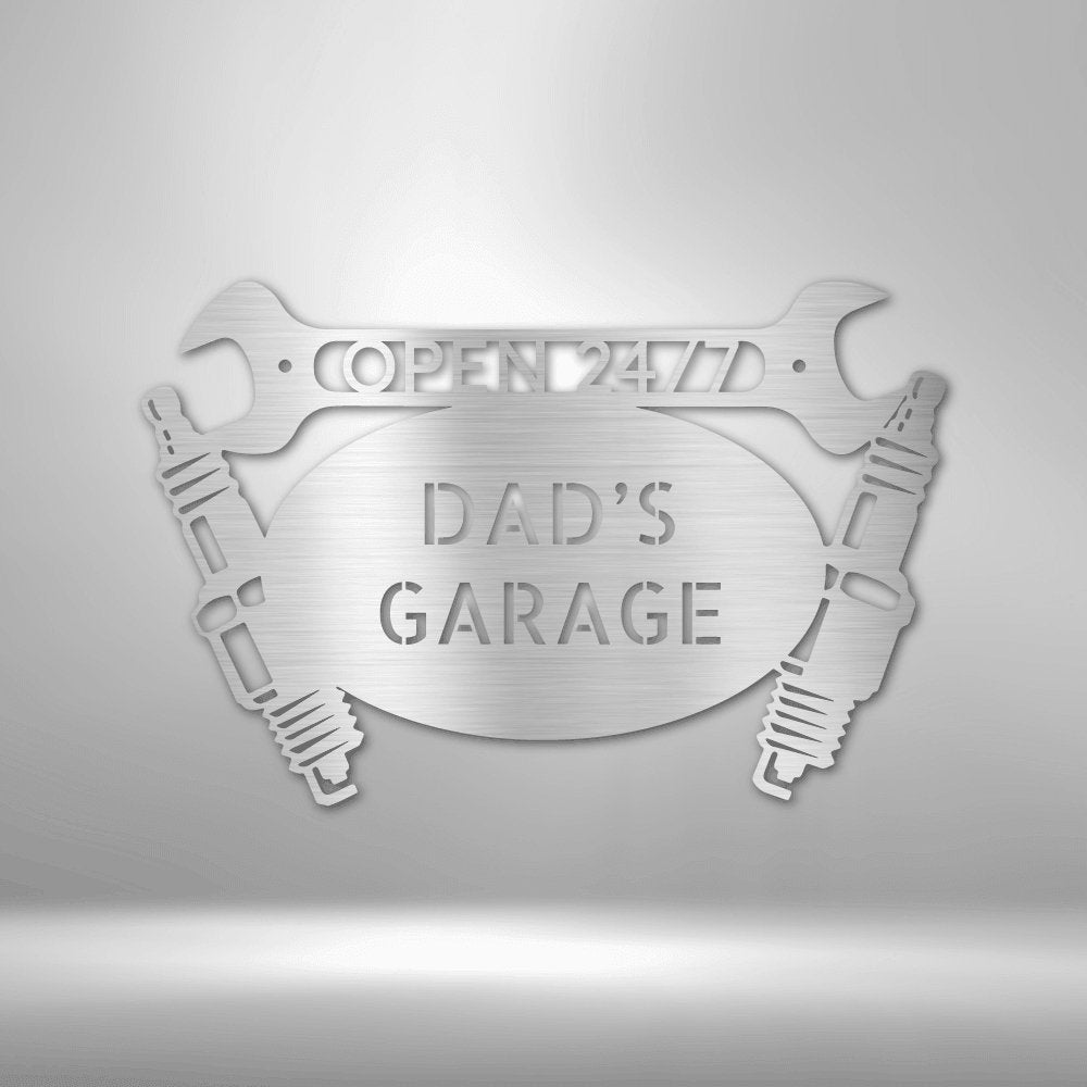 Car Garage Monogram - Steel Sign - Cool Metal Signs