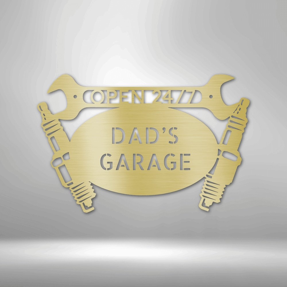 Car Garage Monogram - Steel Sign - Cool Metal Signs