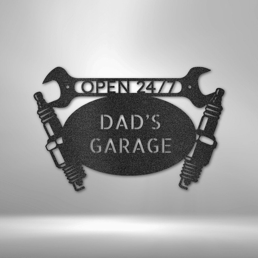 Car Garage Monogram - Steel Sign - Cool Metal Signs