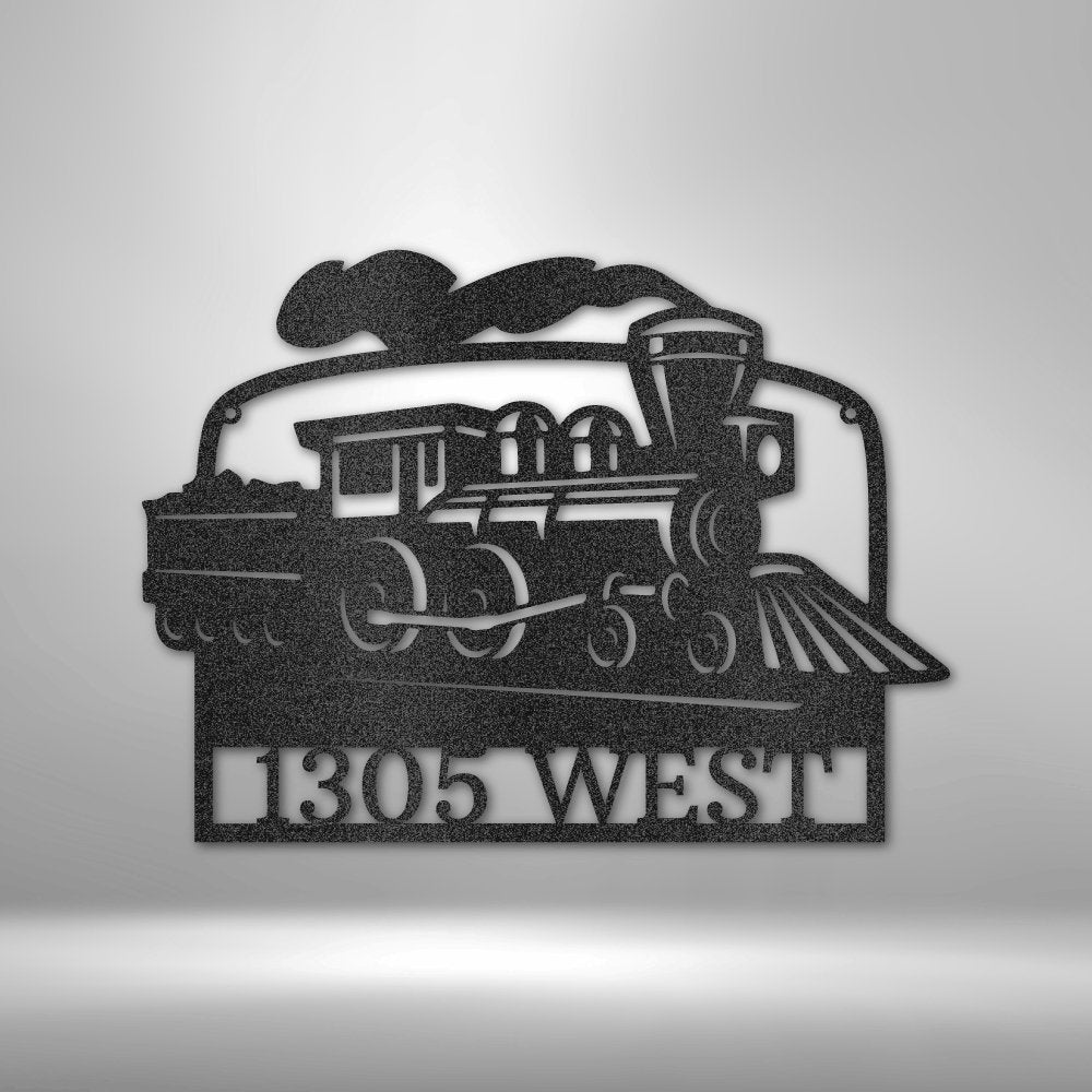 Coal Train Monogram - Steel Sign - Cool Metal Signs