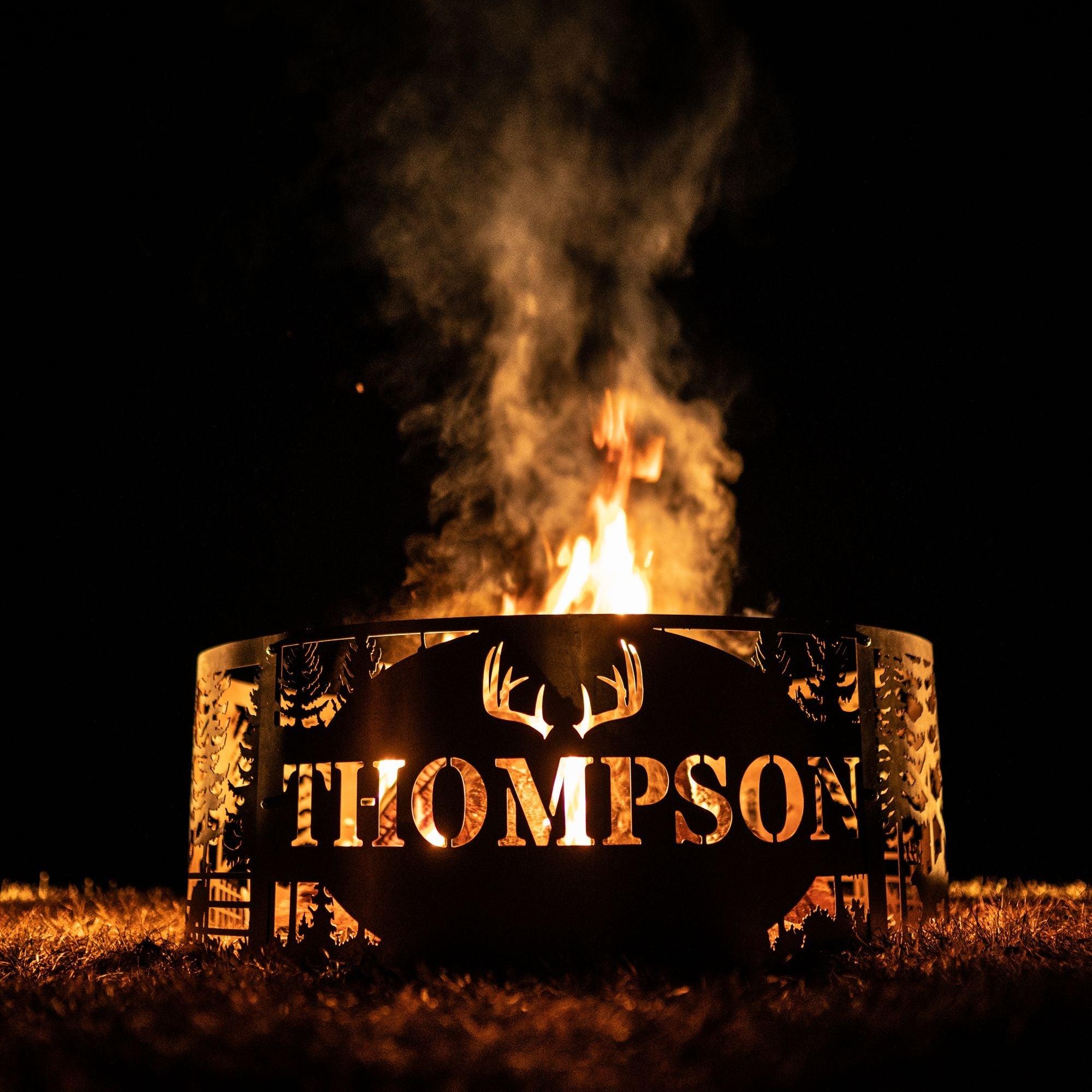 *CUSTOM Personalized Fire Pit Ring - Cool Metal Signs