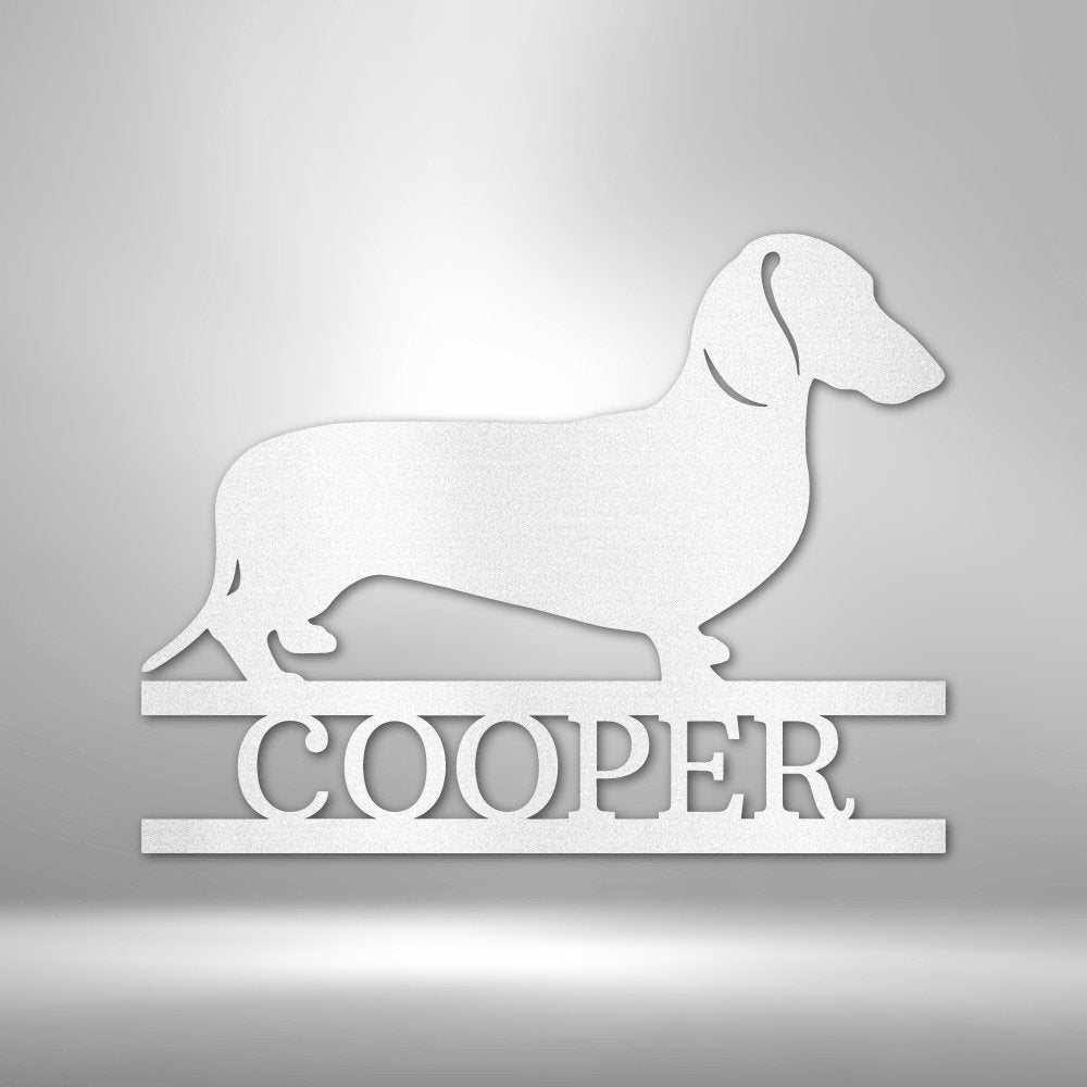 Dachshund Monogram - Steel Sign - Cool Metal Signs