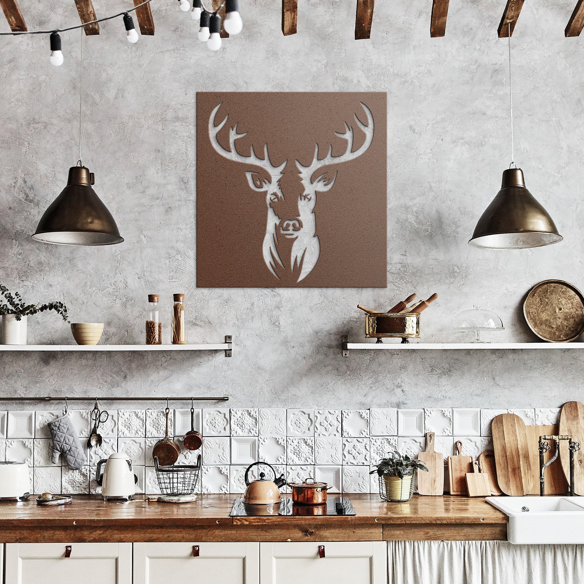 Deer Metal Wall Art - Cool Metal Signs