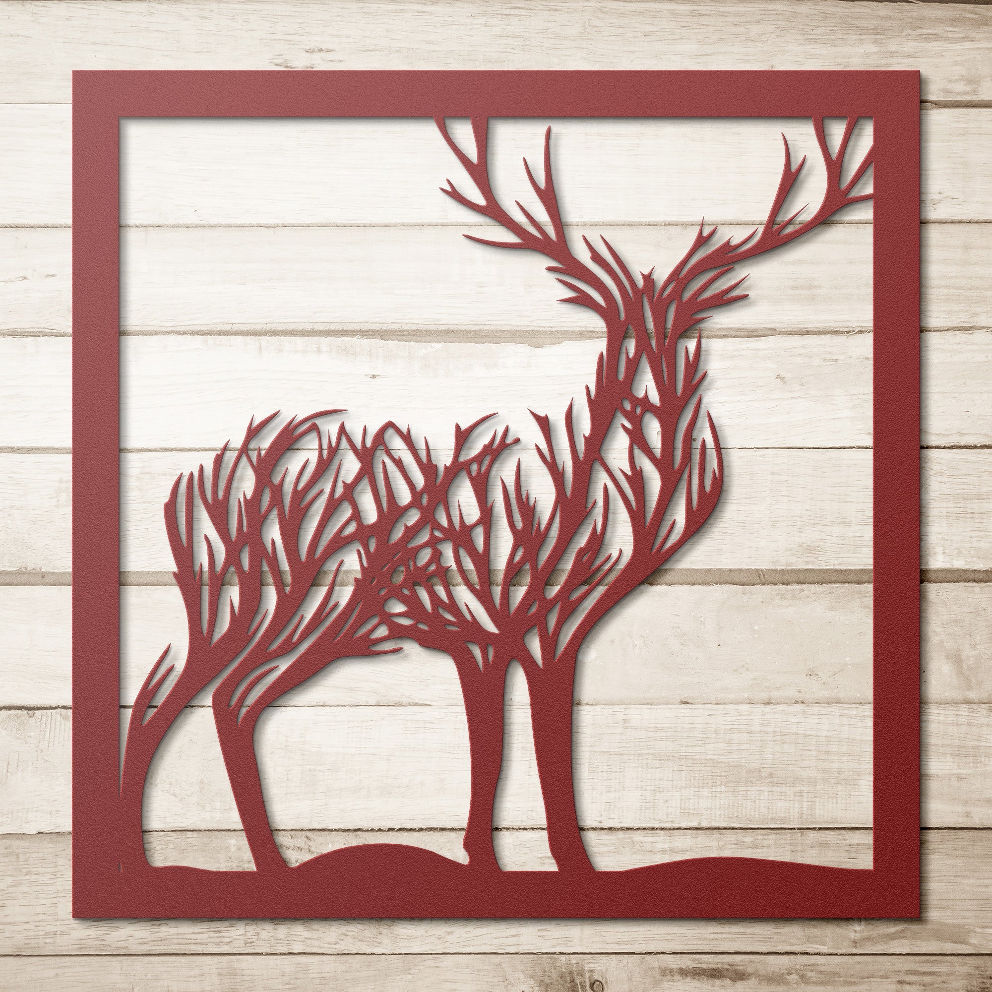 Deer Tree Art - Cool Metal Signs