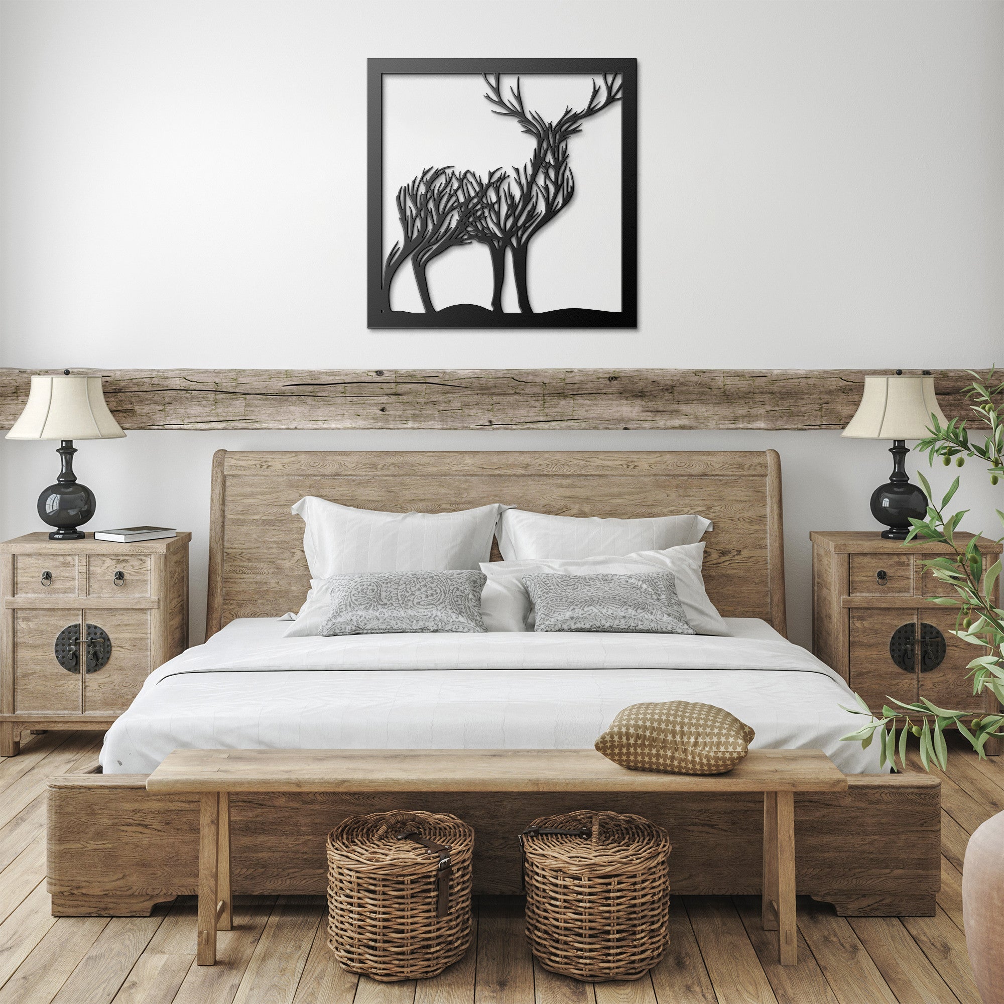 Deer Tree Art - Cool Metal Signs