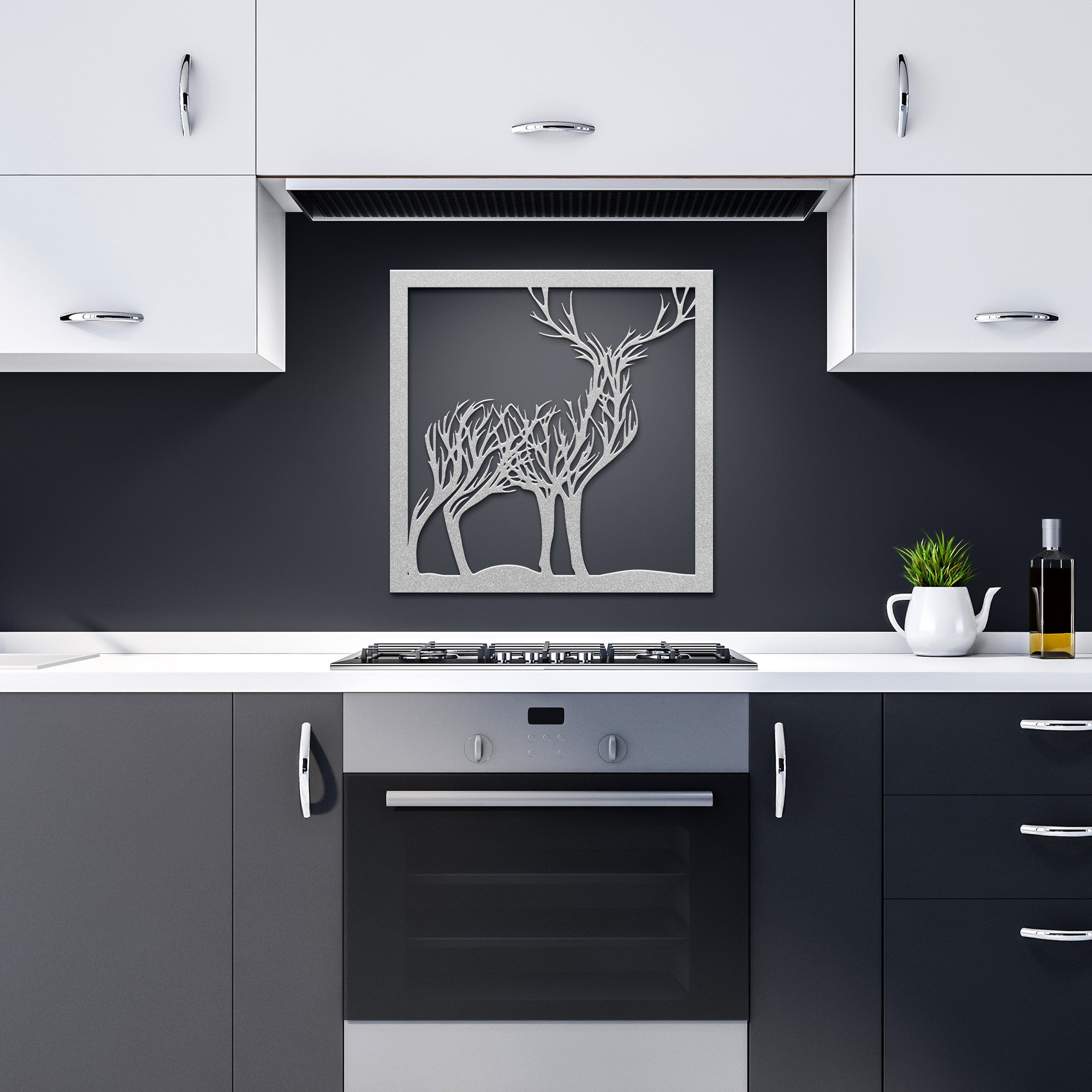 Deer Tree Art - Cool Metal Signs