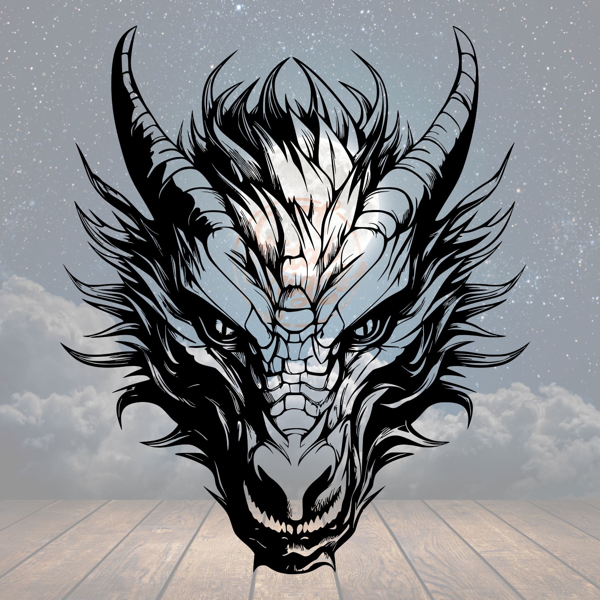 Dragon Head Sign - Cool Metal Signs