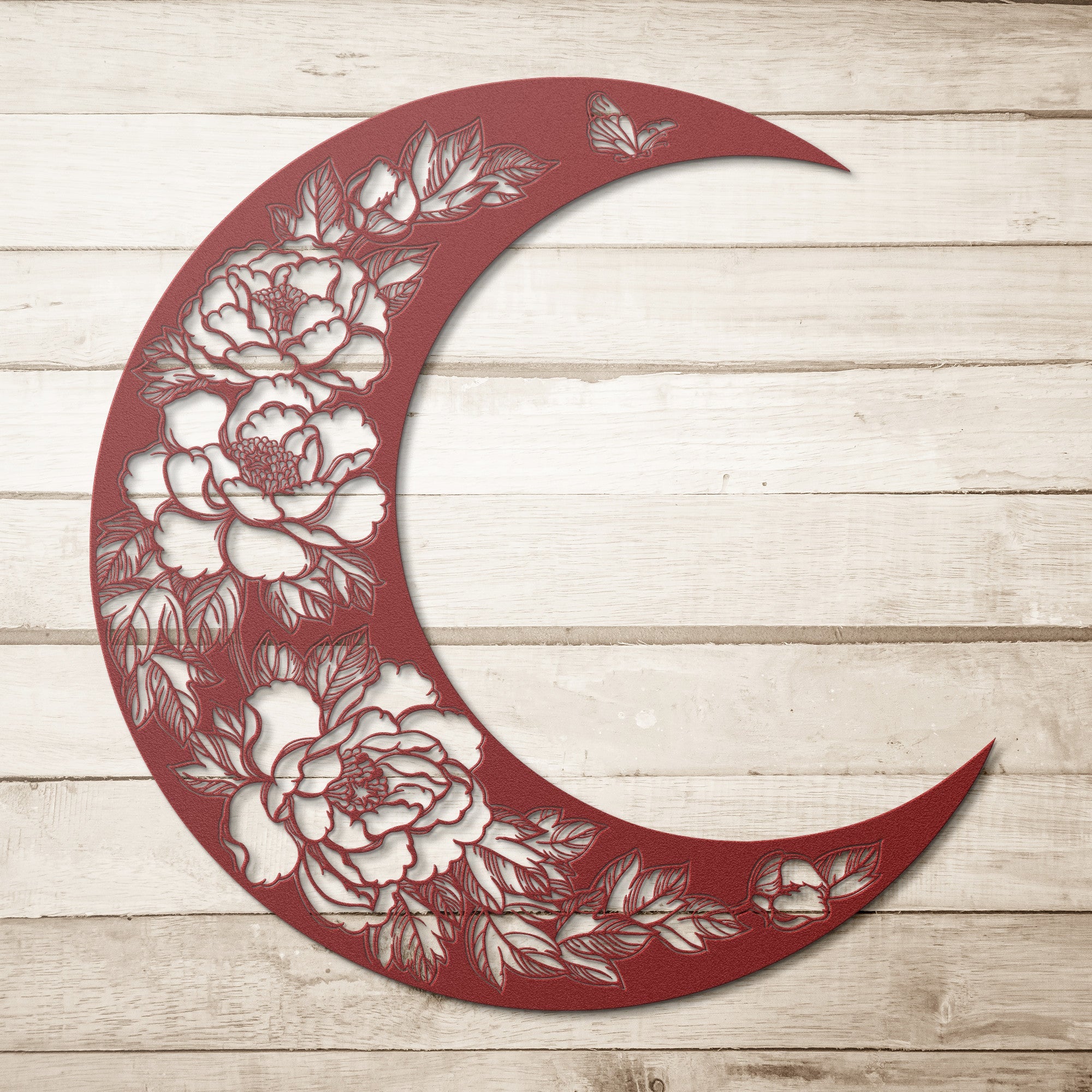 Floral Moon Sign - Cool Metal Signs