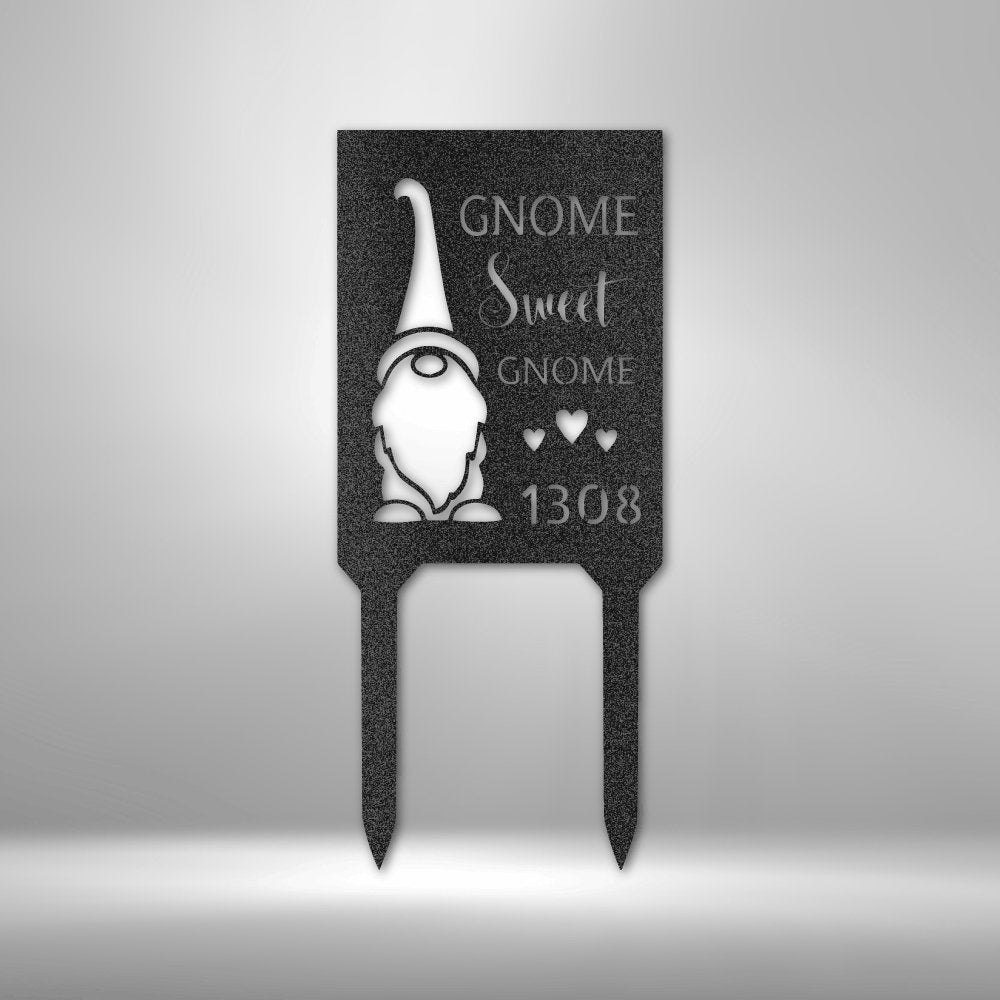 Gnome Home - Steel Stake - Cool Metal Signs