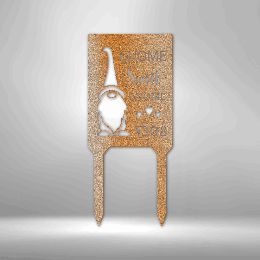 Gnome Home - Steel Stake - Cool Metal Signs