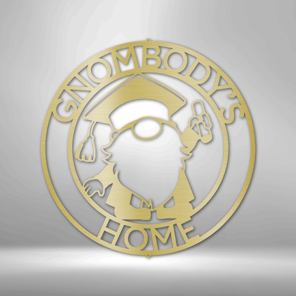 Gnome Ring Monogram - Steel Sign - Cool Metal Signs