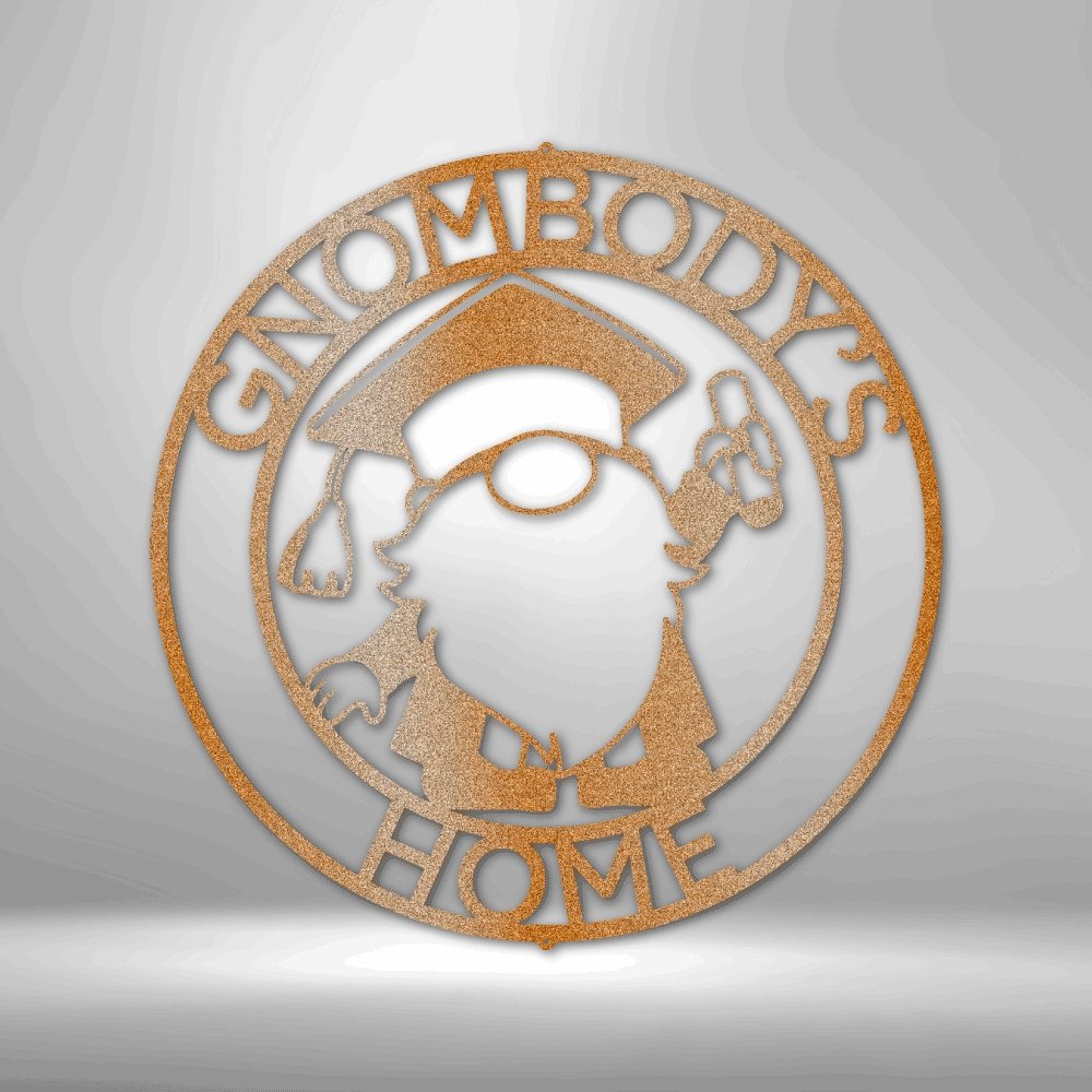 Gnome Ring Monogram - Steel Sign - Cool Metal Signs