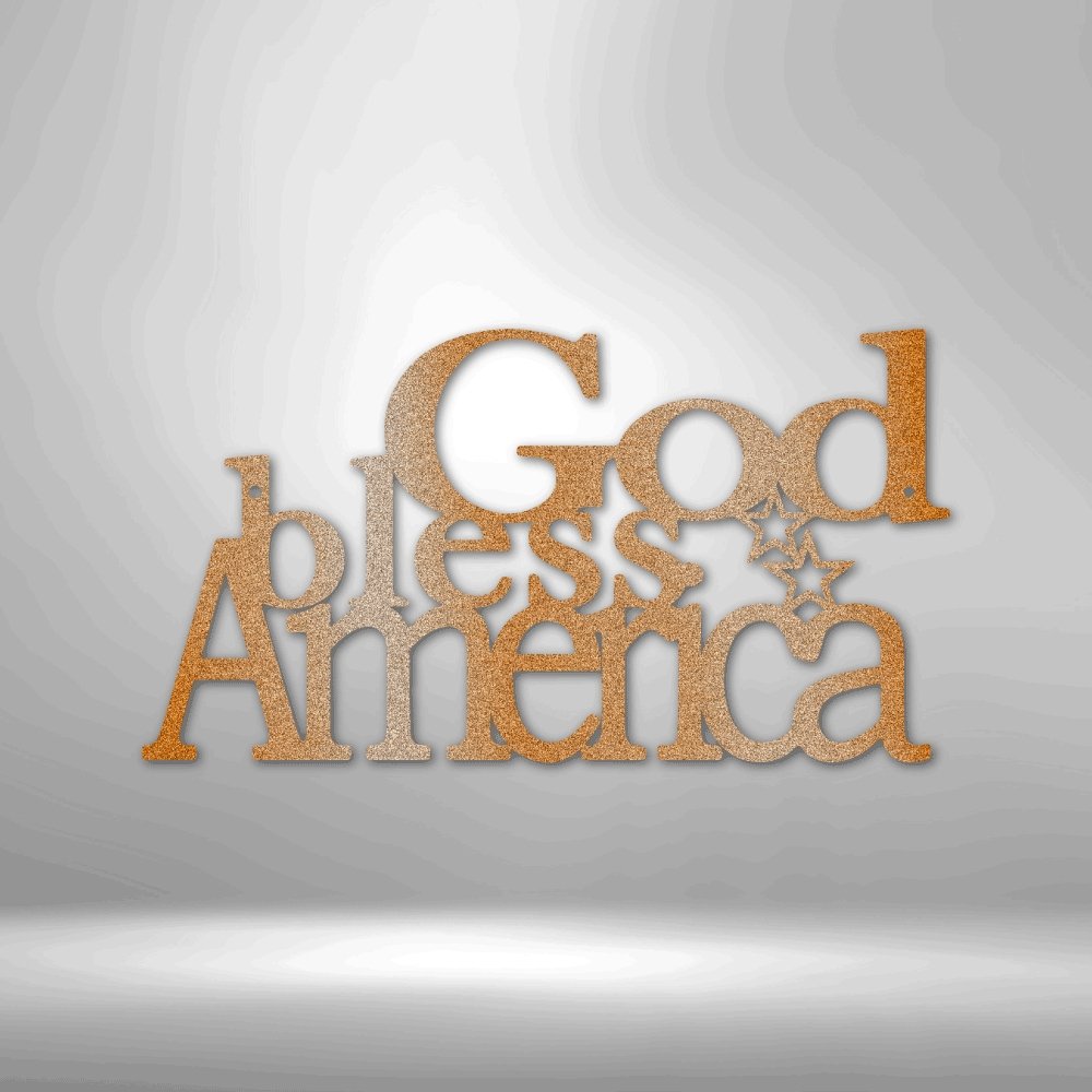God Bless America - Steel Sign - Cool Metal Signs