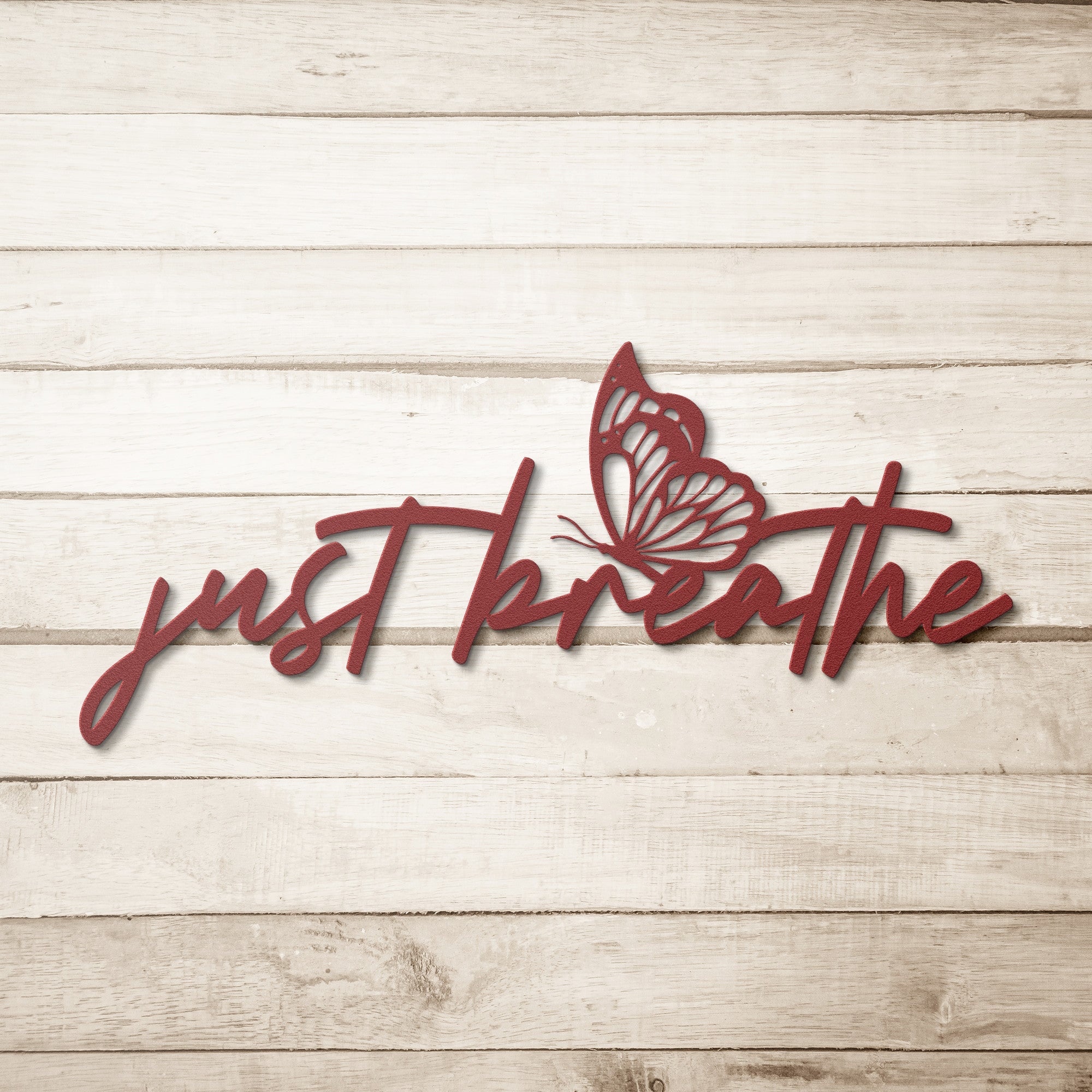 Just Breathe Metal Sign - Cool Metal Signs