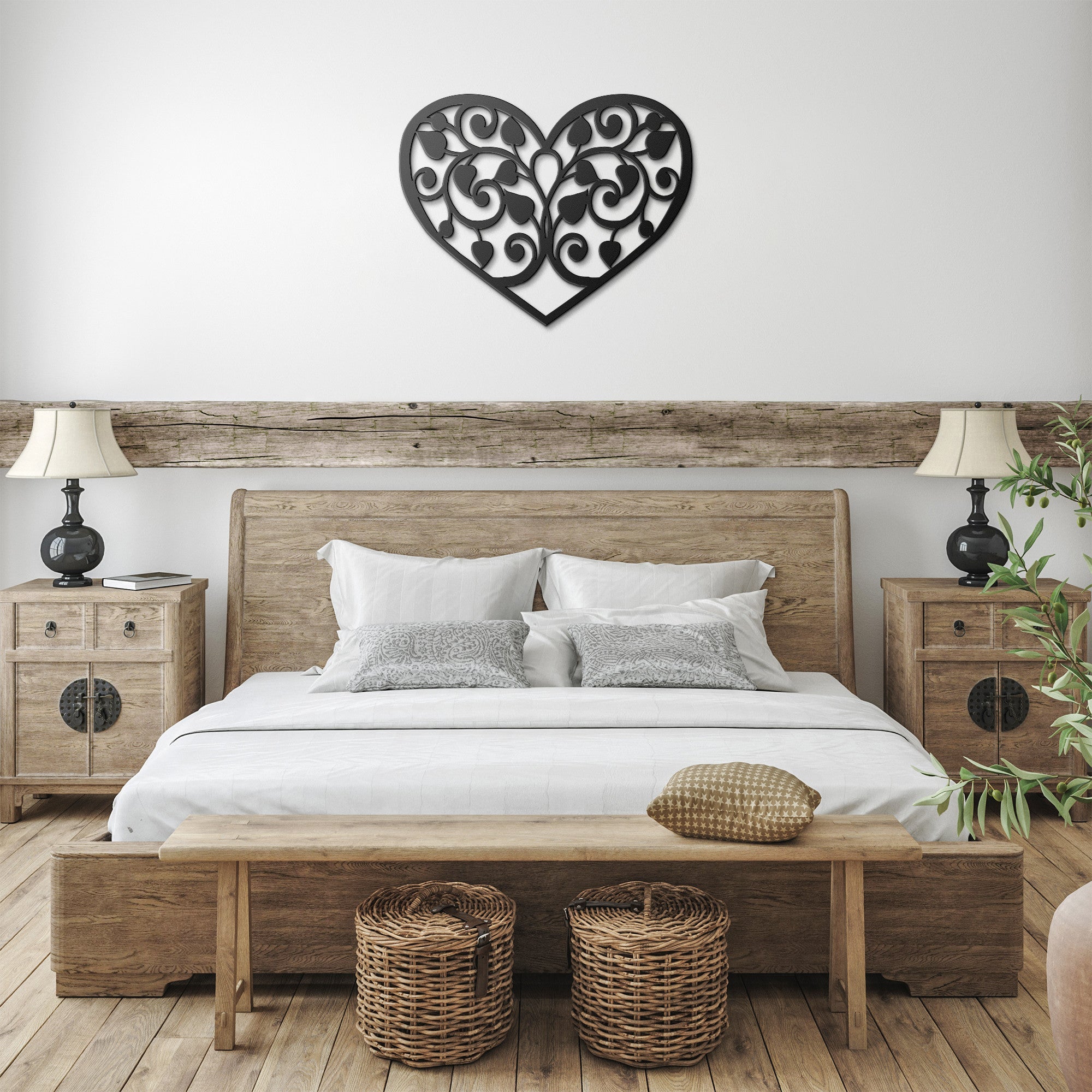 Leaf Vine Heart Sign - Cool Metal Signs