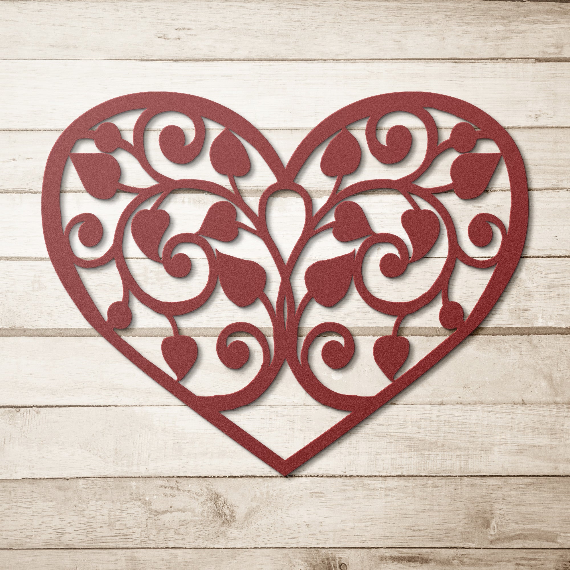 Leaf Vine Heart Sign - Cool Metal Signs