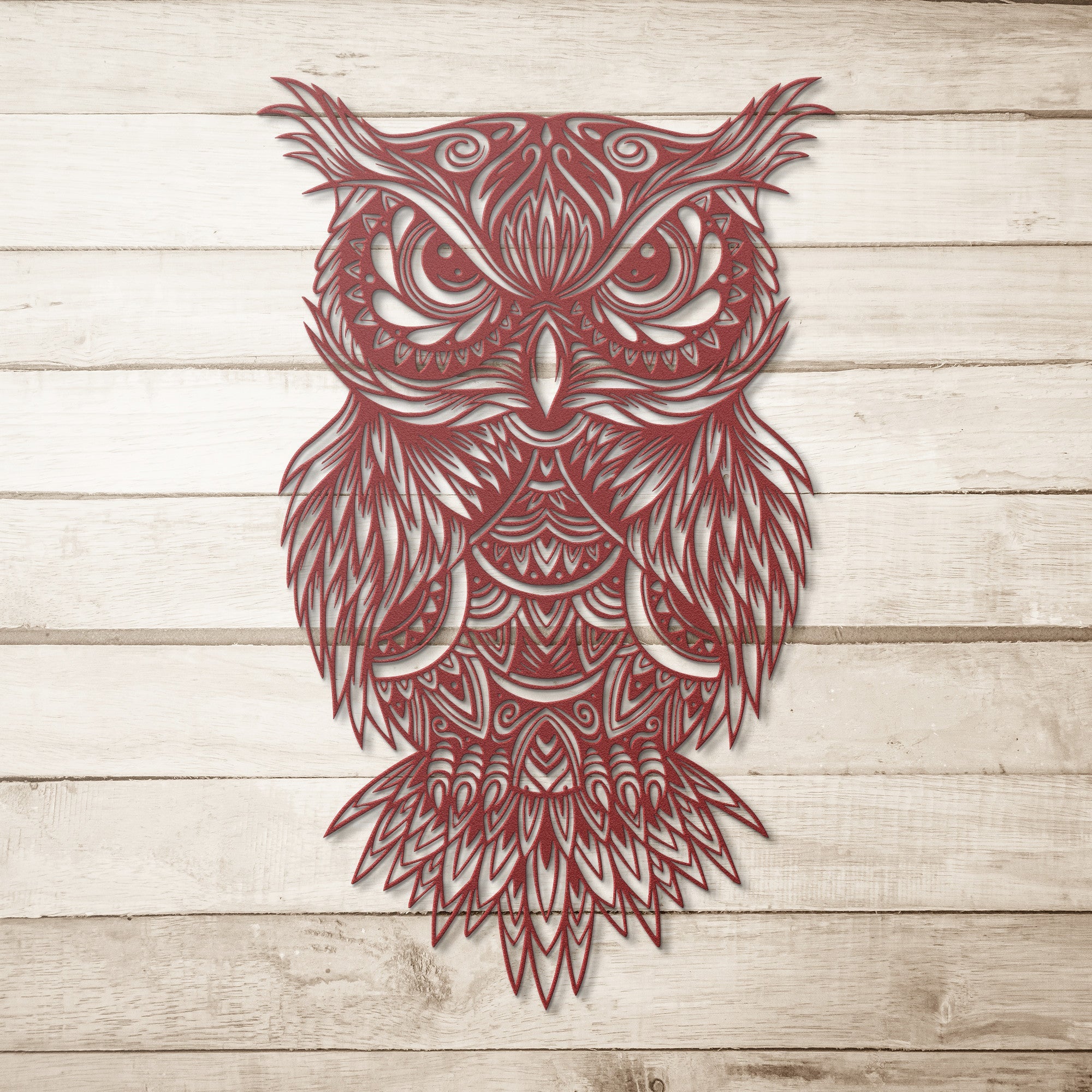 Mandala Owl Sign - Cool Metal Signs