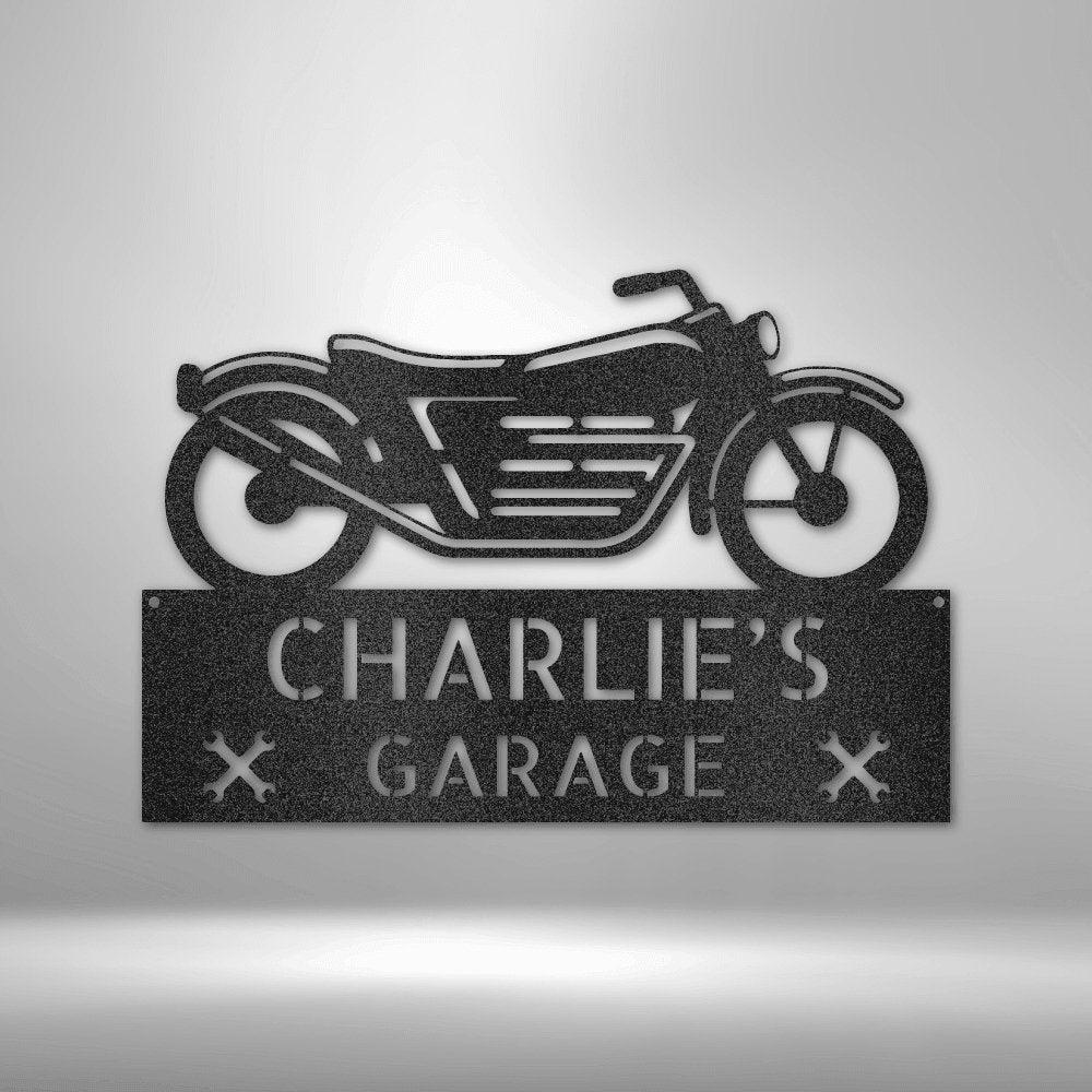 Motorcycle Adventure Monogram - Cool Metal Signs