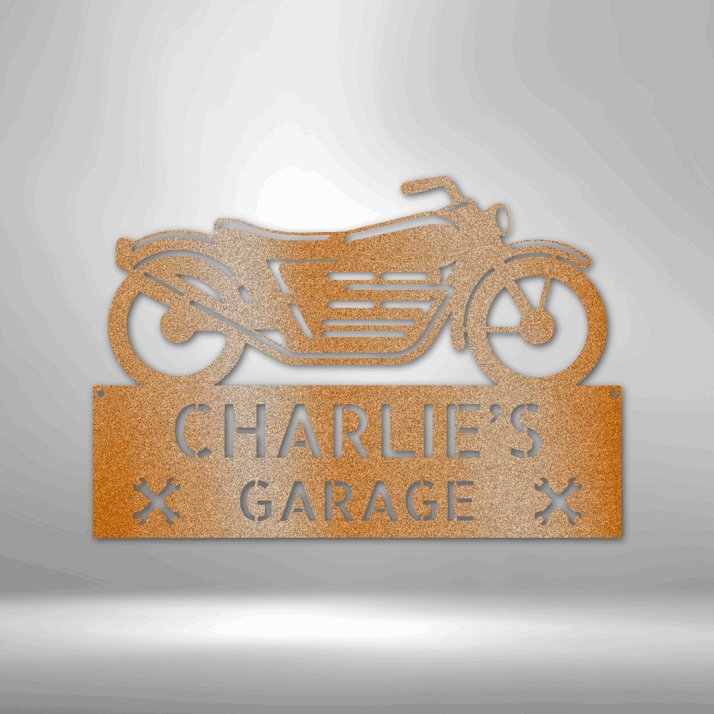 Motorcycle Adventure Monogram - Cool Metal Signs