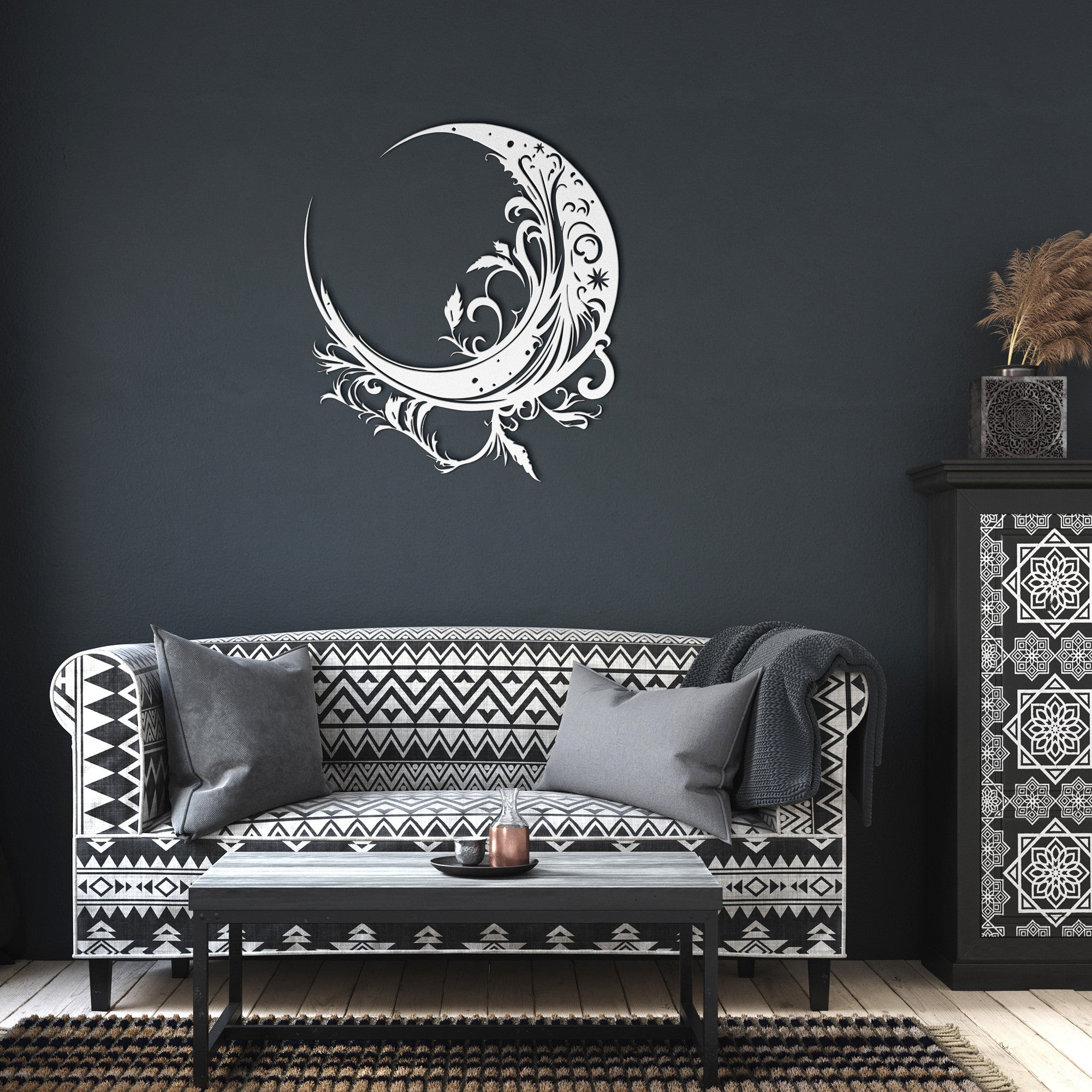 Mystical Crescent Moon Sign - Cool Metal Signs