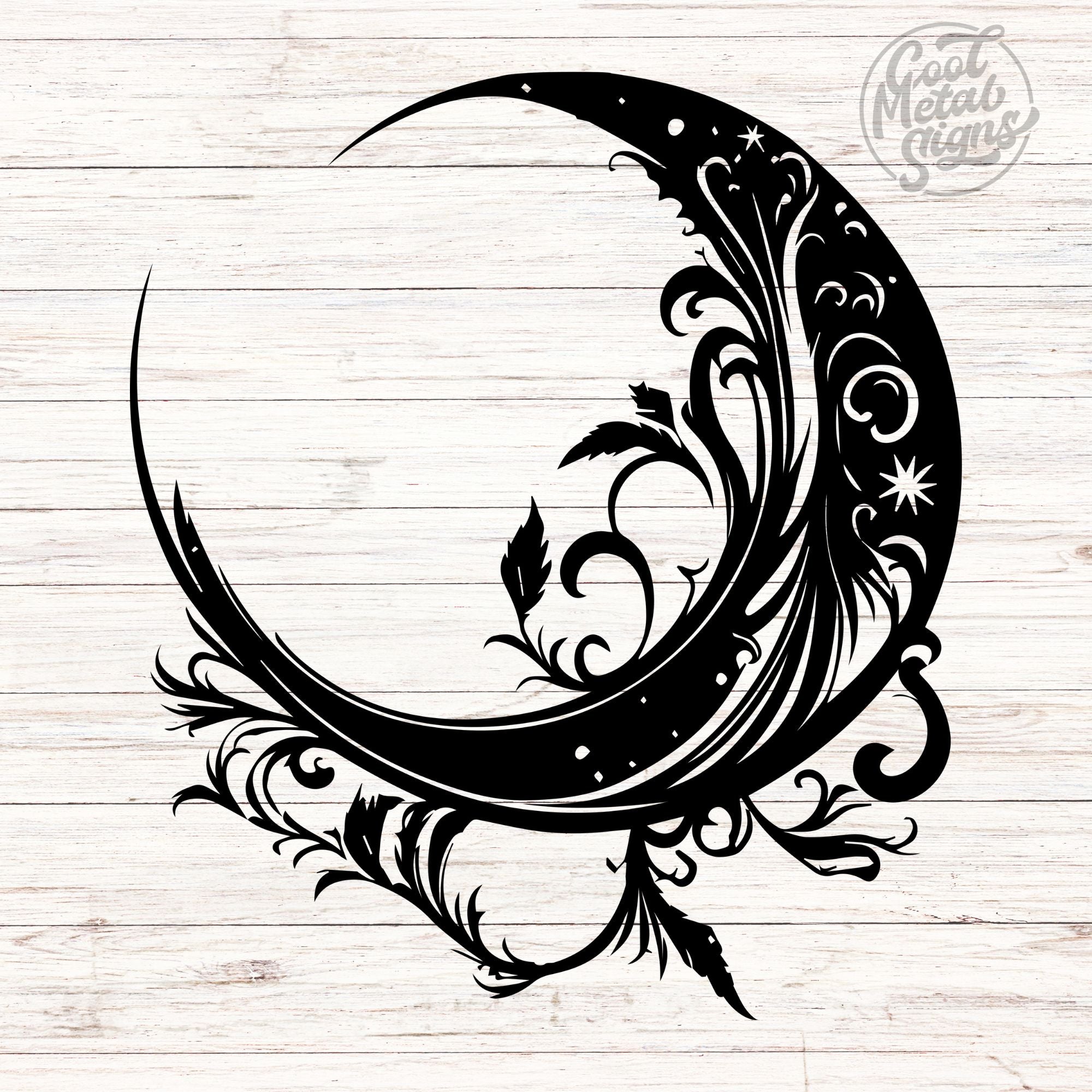 Mystical Crescent Moon Sign - Cool Metal Signs