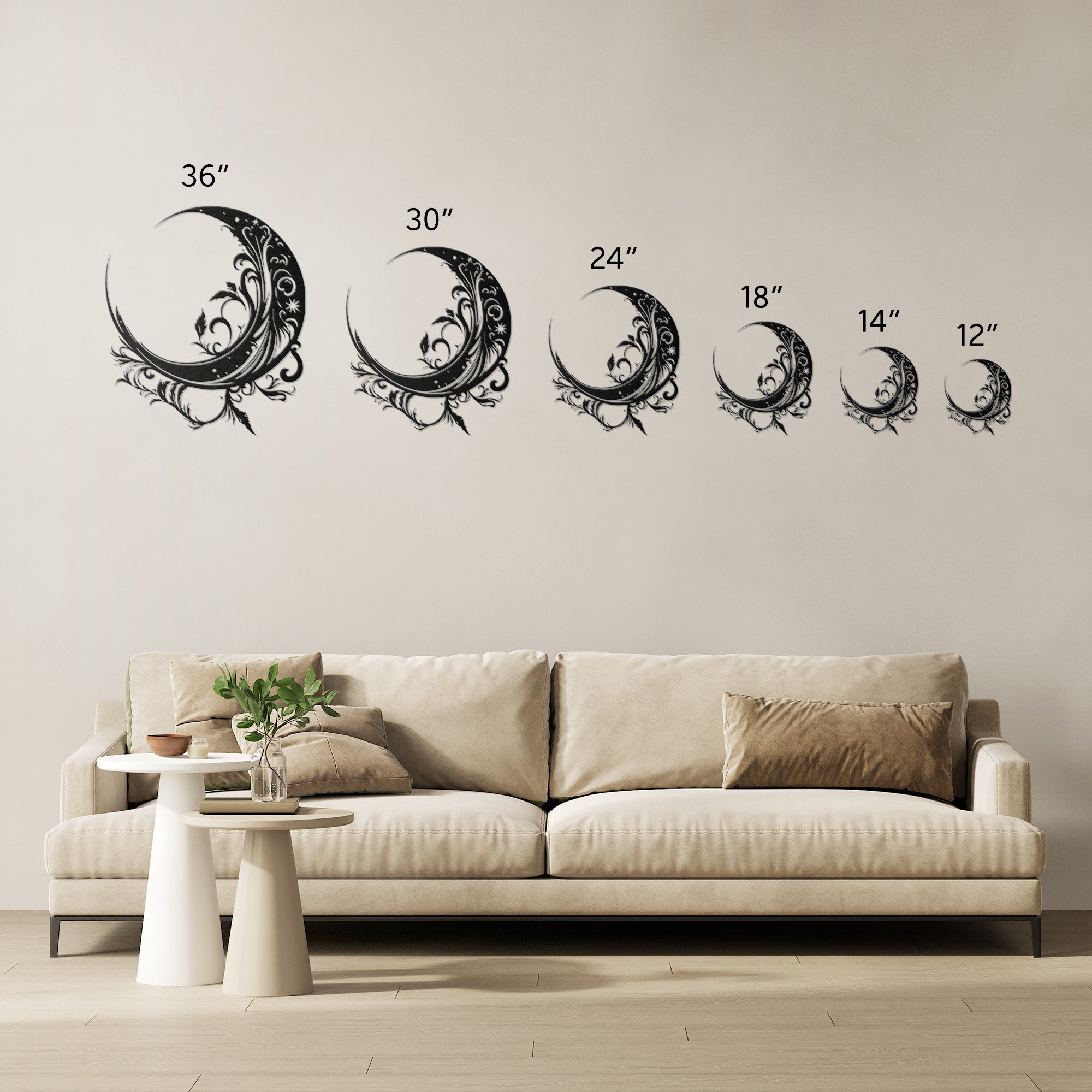 Mystical Crescent Moon Sign - Cool Metal Signs